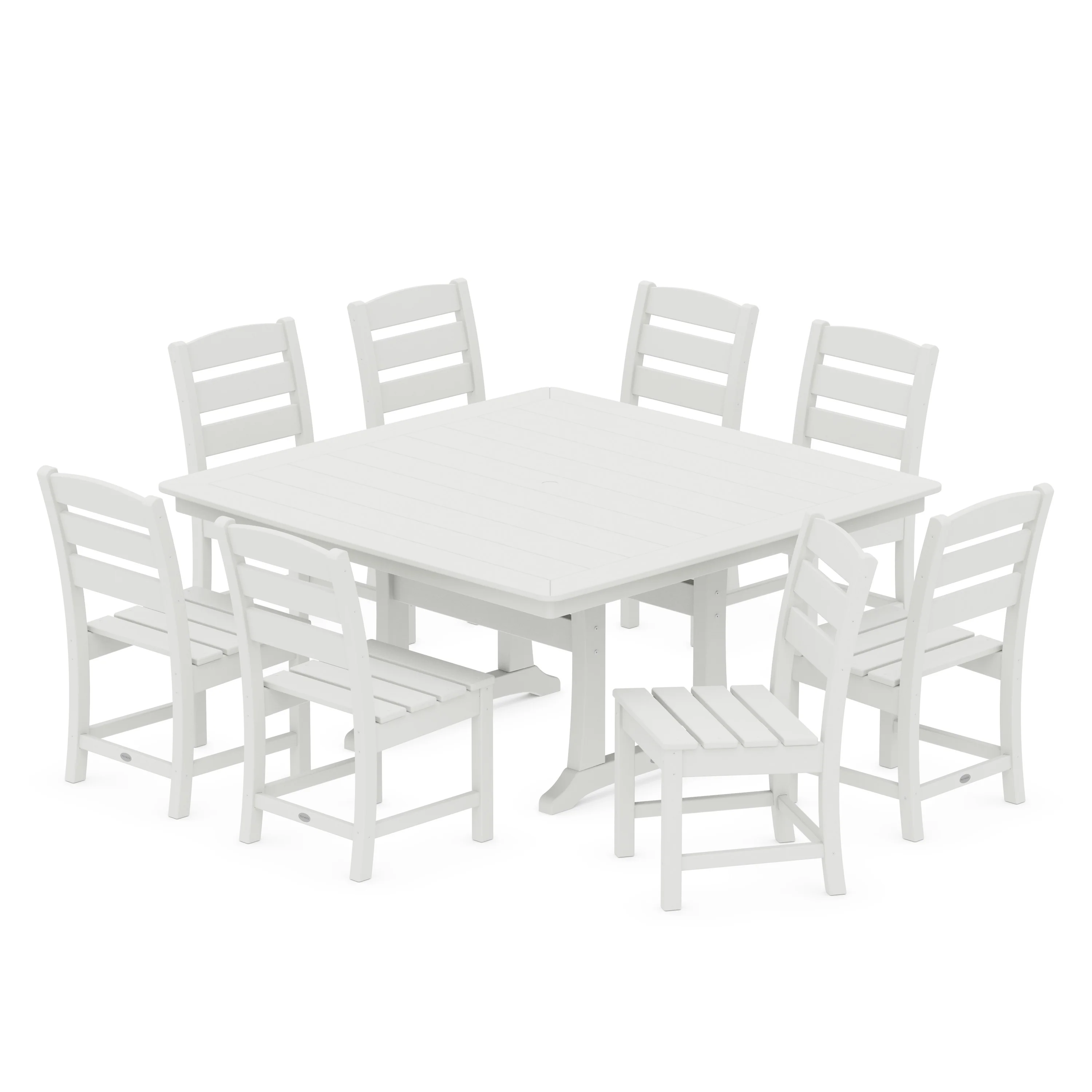 Lakeside 9-Piece Nautical Trestle Dining Set - Image 14