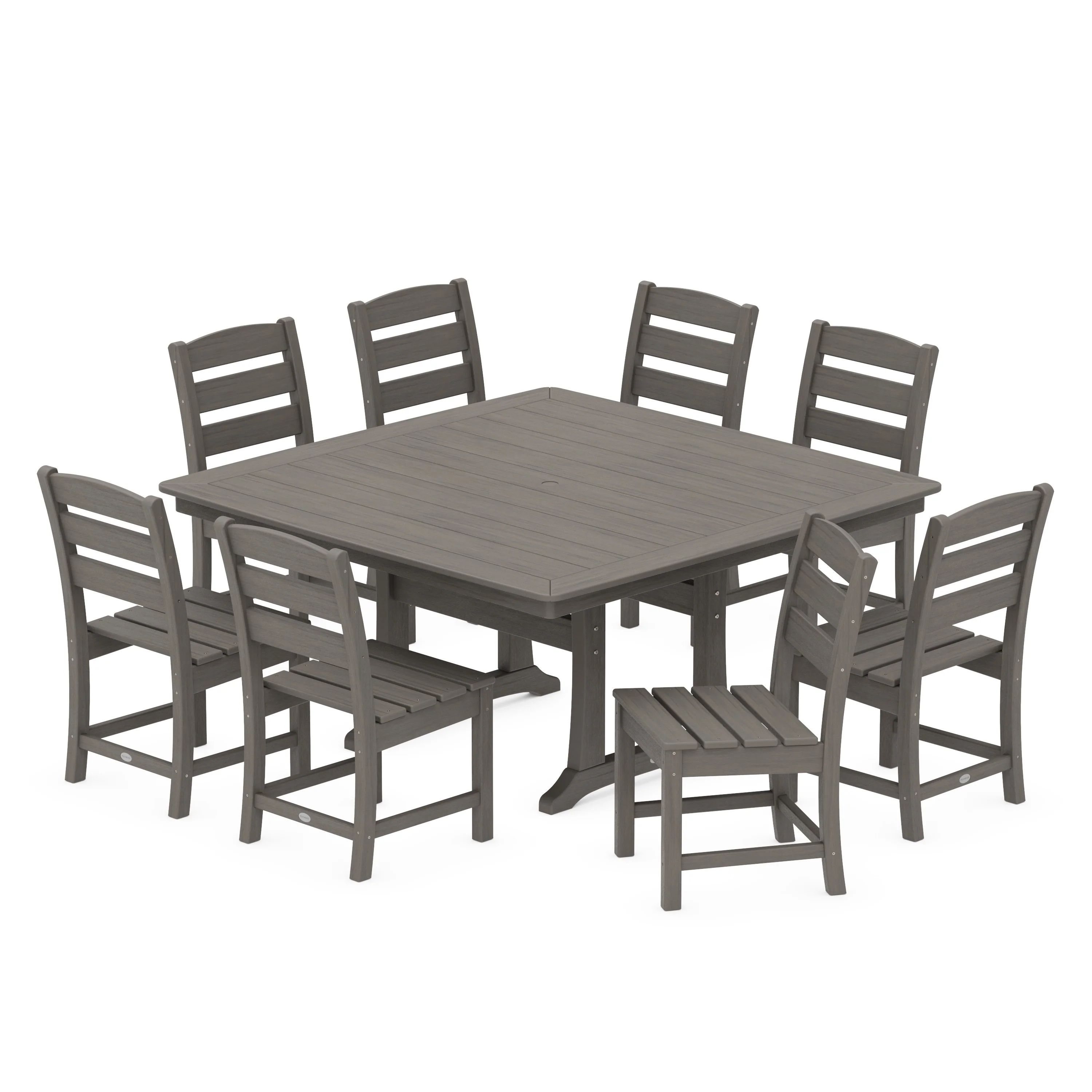 Lakeside 9-Piece Nautical Trestle Dining Set - Image 15