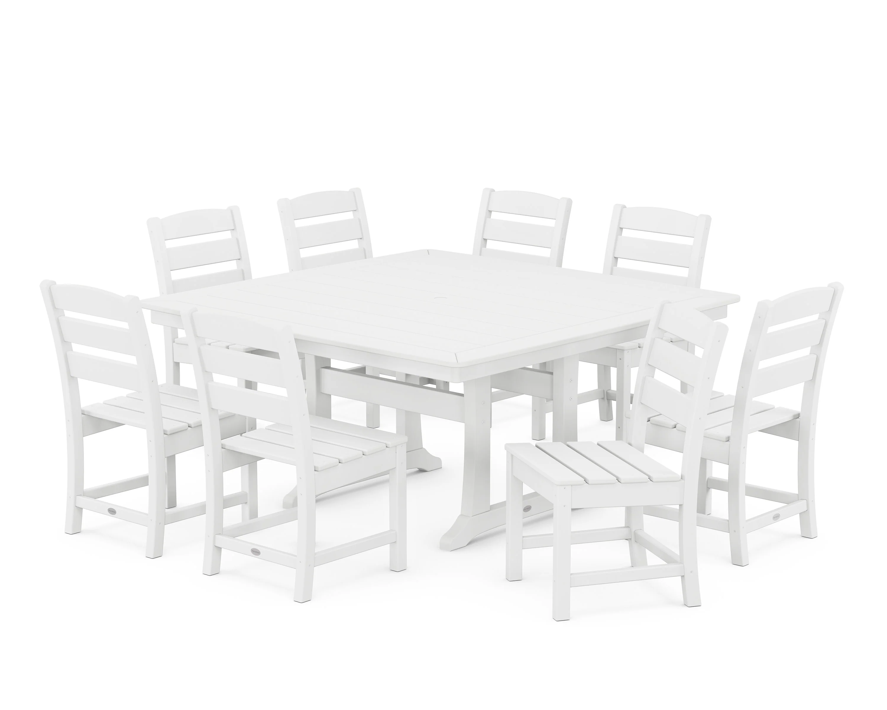 Lakeside 9-Piece Nautical Trestle Dining Set - Image 4
