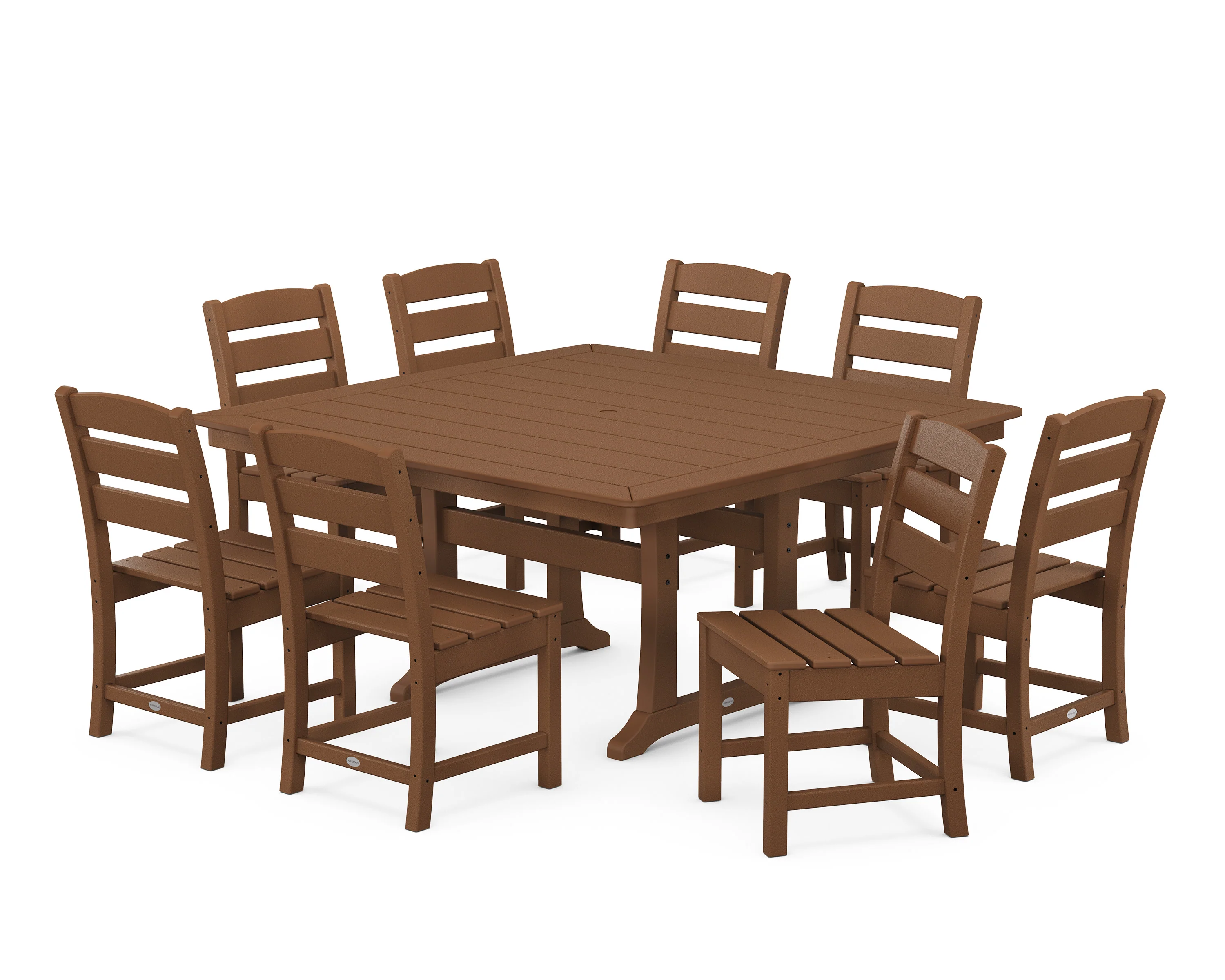 Lakeside 9-Piece Nautical Trestle Dining Set - Image 5