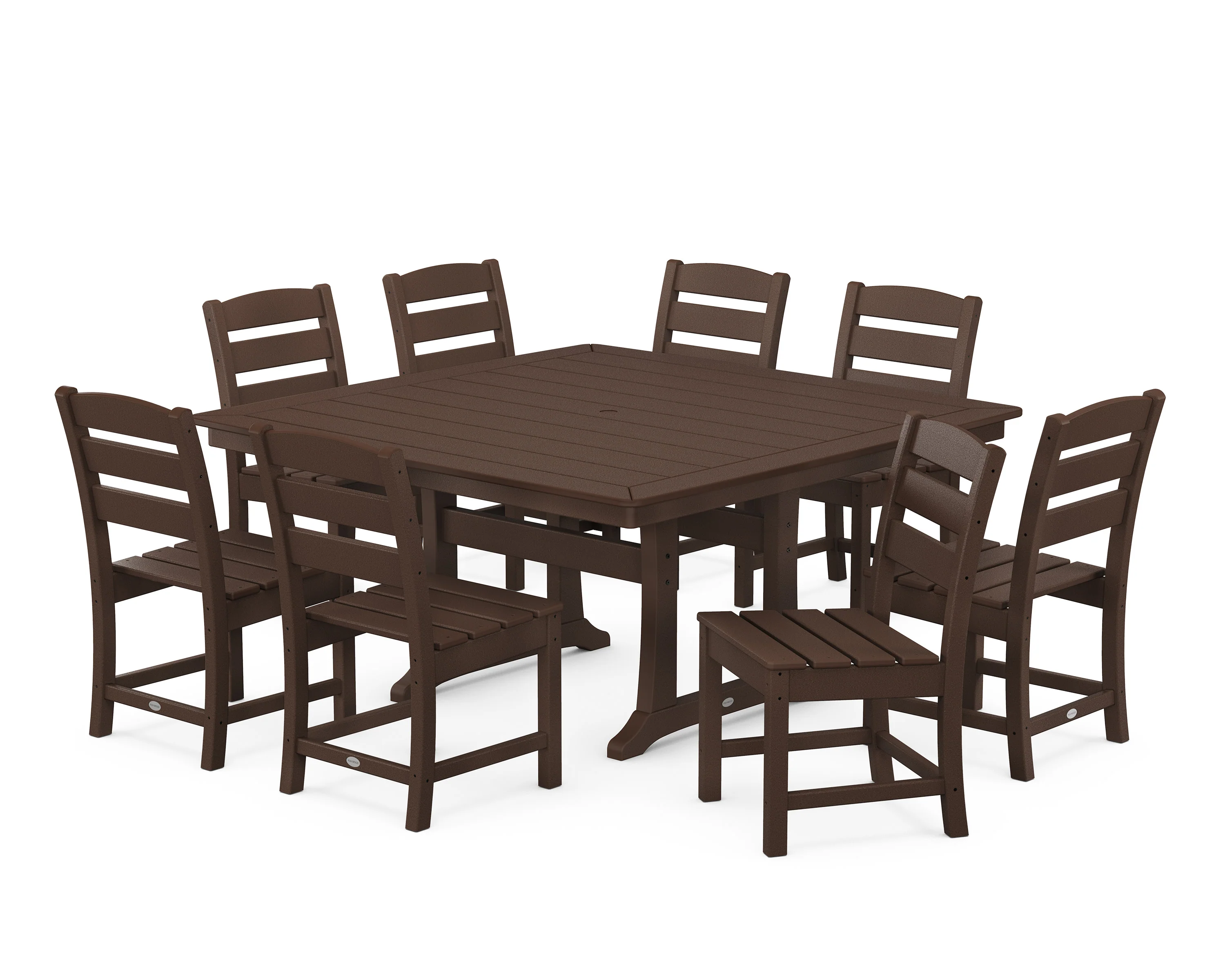 Lakeside 9-Piece Nautical Trestle Dining Set - Image 6