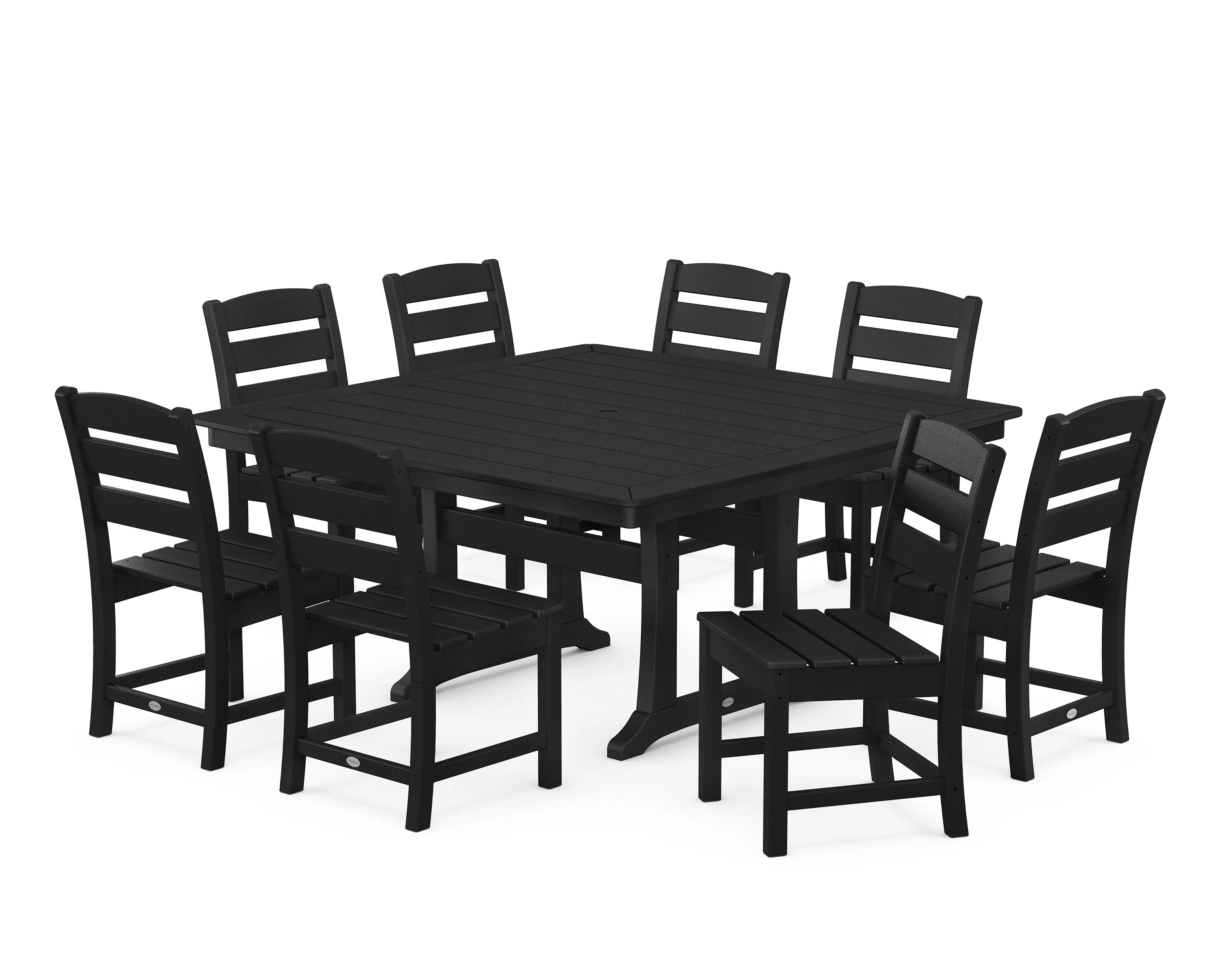 Lakeside 9-Piece Nautical Trestle Dining Set - Image 7