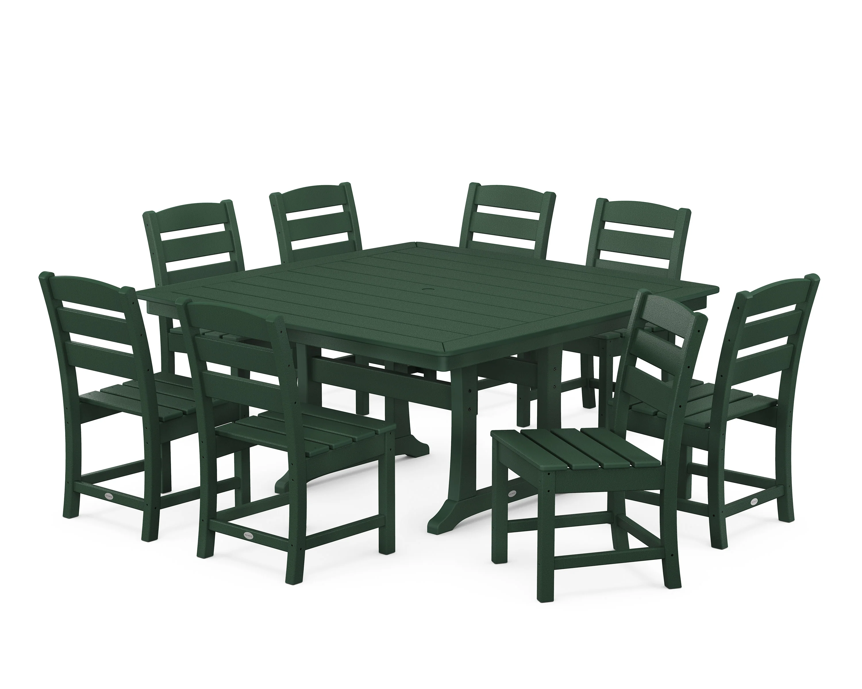 Lakeside 9-Piece Nautical Trestle Dining Set - Image 9