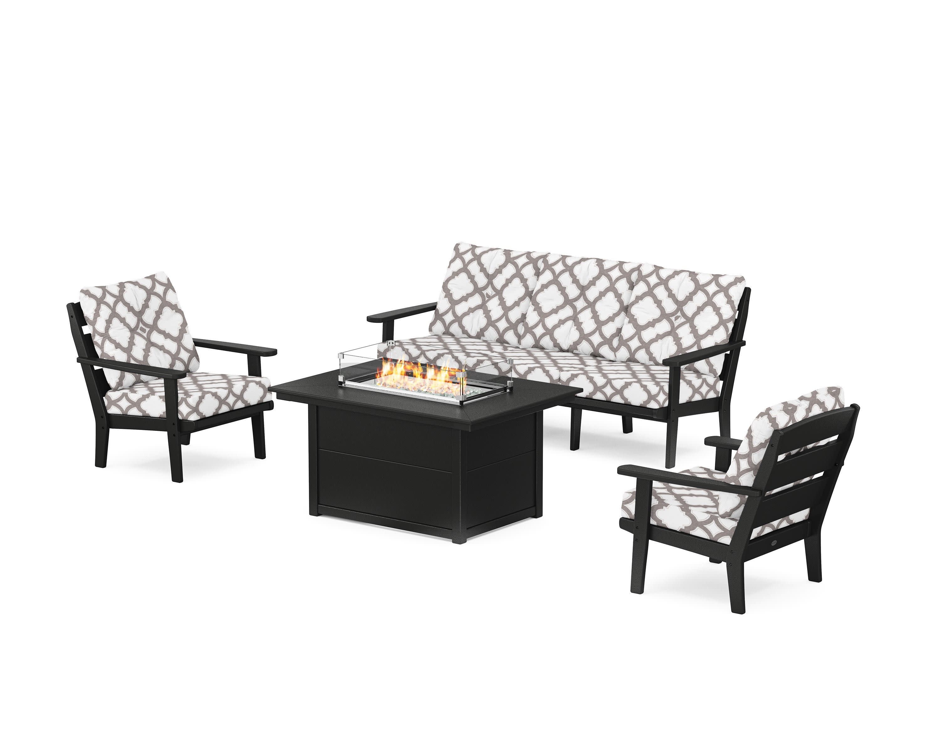 Lakeside Deep Seating Fire Pit Table Set - Image 132