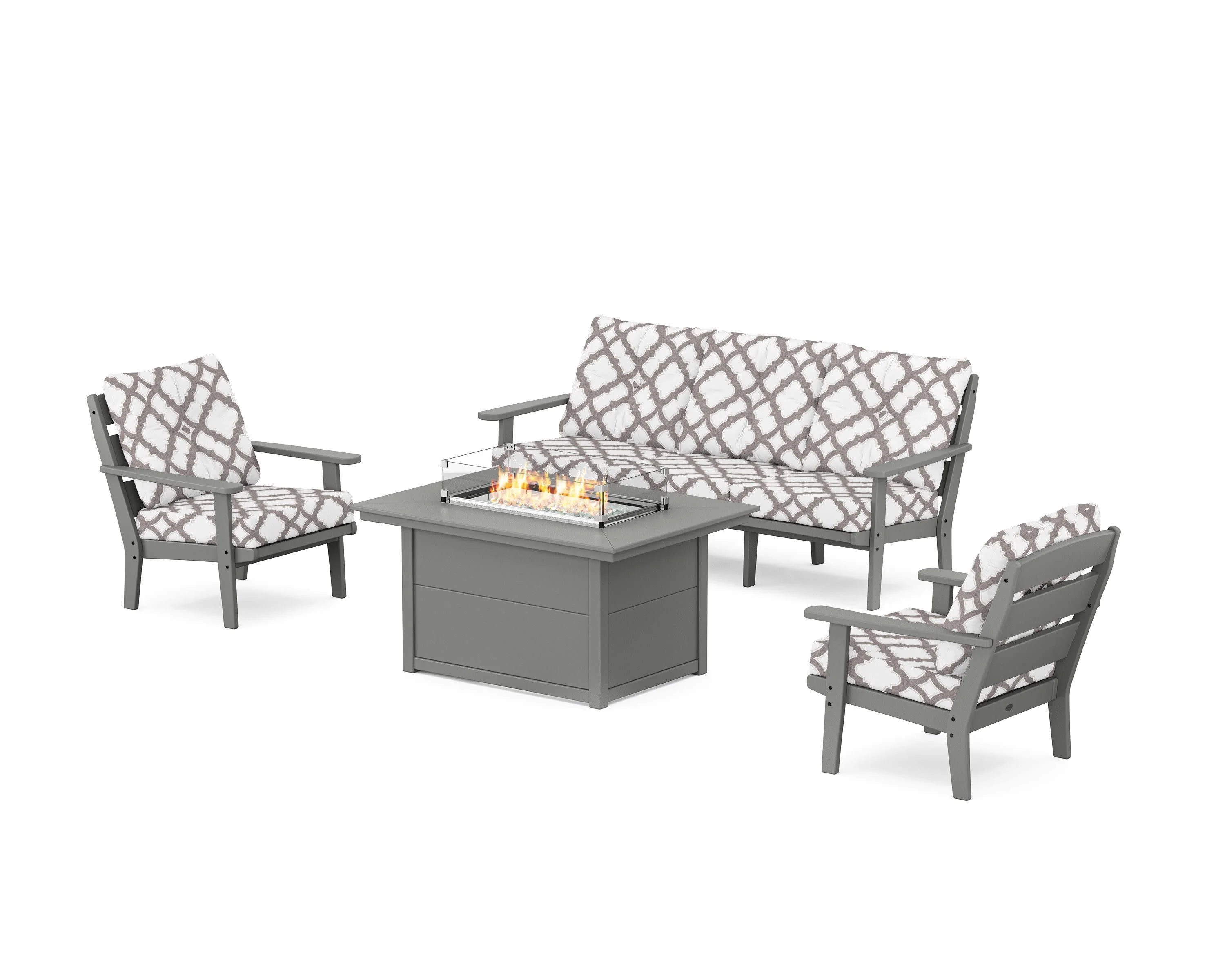 Lakeside Deep Seating Fire Pit Table Set - Image 160