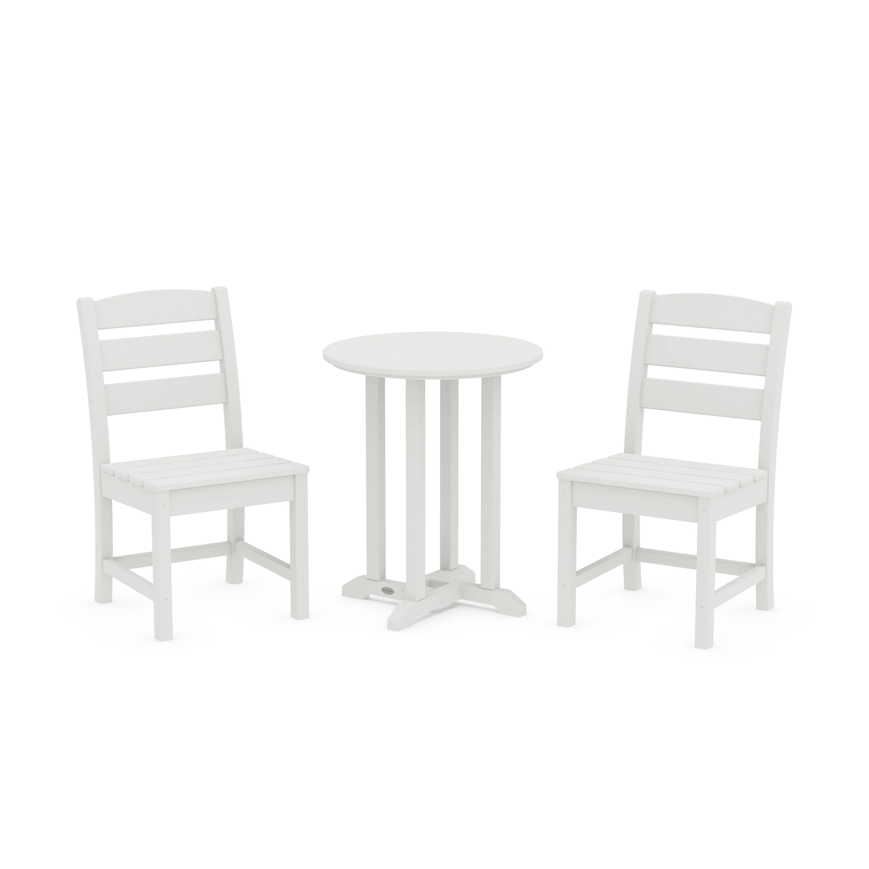 Lakeside Side Chair 3-Piece Round Bistro Dining Set - Image 11