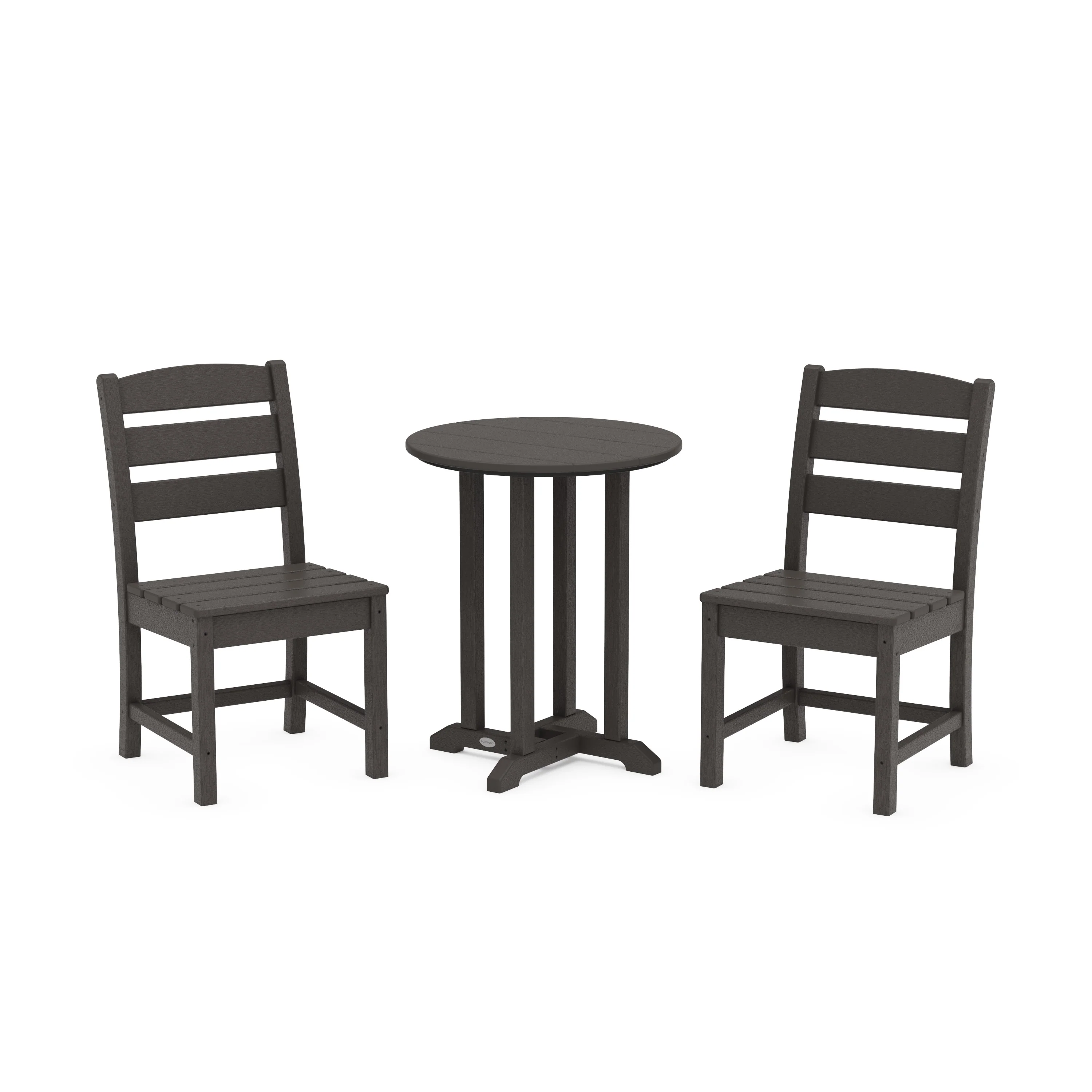 Lakeside Side Chair 3-Piece Round Bistro Dining Set - Image 9