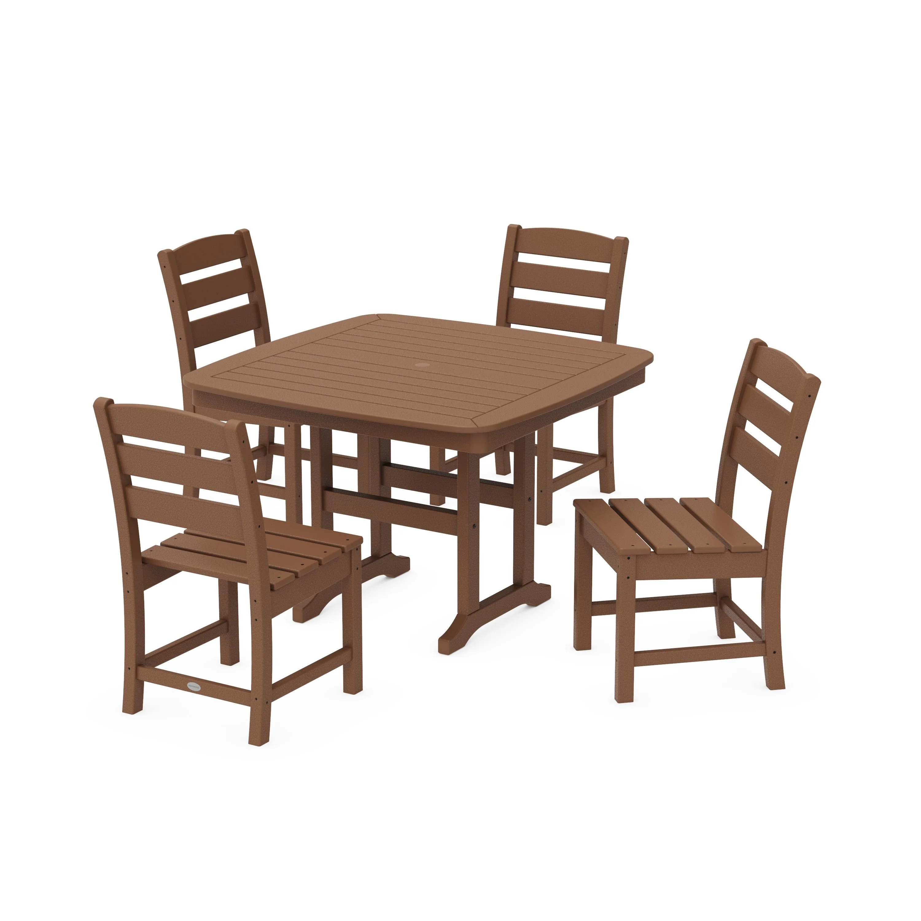 Lakeside Side Chair 5-Piece Dining Set with Trestle Legs - Image 4