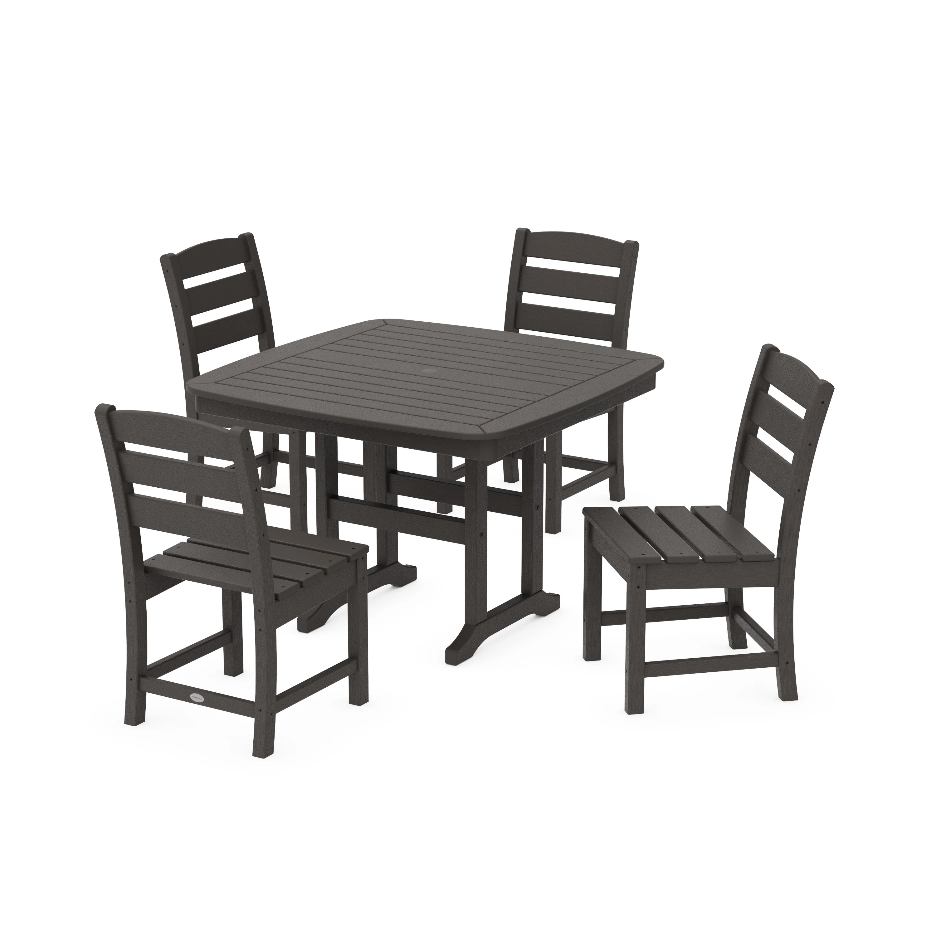 Lakeside Side Chair 5-Piece Dining Set with Trestle Legs - Image 5