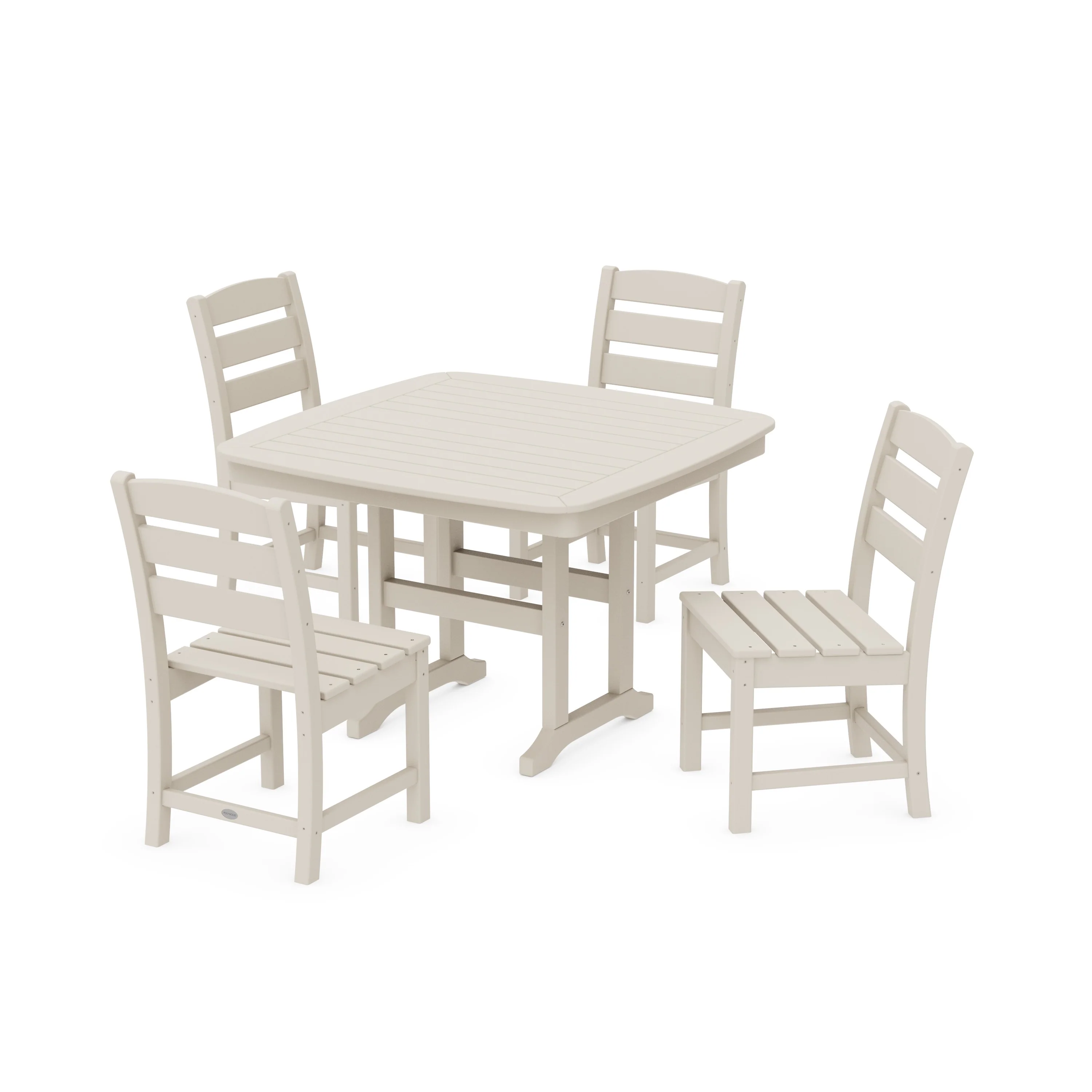 Lakeside Side Chair 5-Piece Dining Set with Trestle Legs - Image 8
