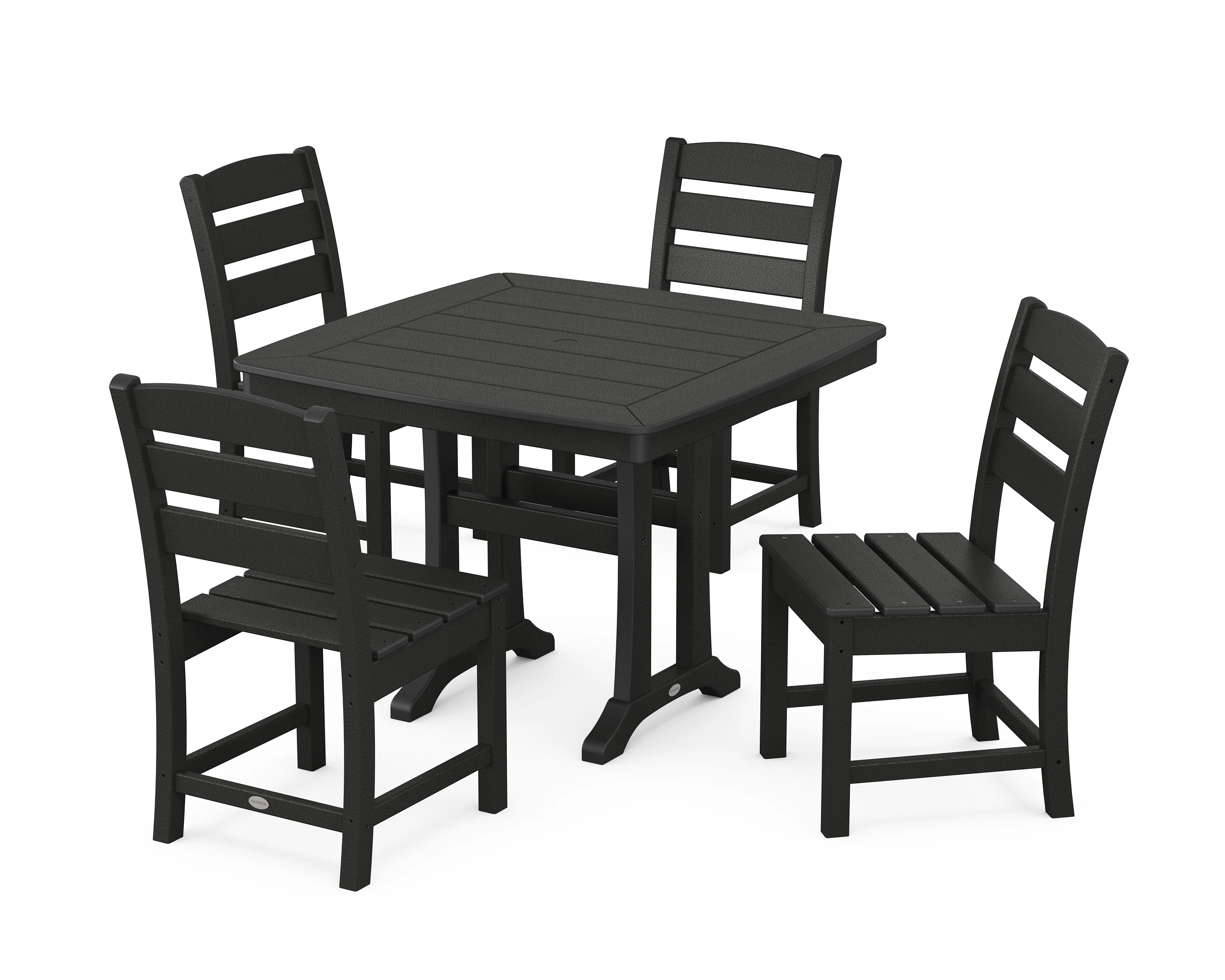 Lakeside Side Chair 5-Piece Dining Set with Trestle Legs - Image 4