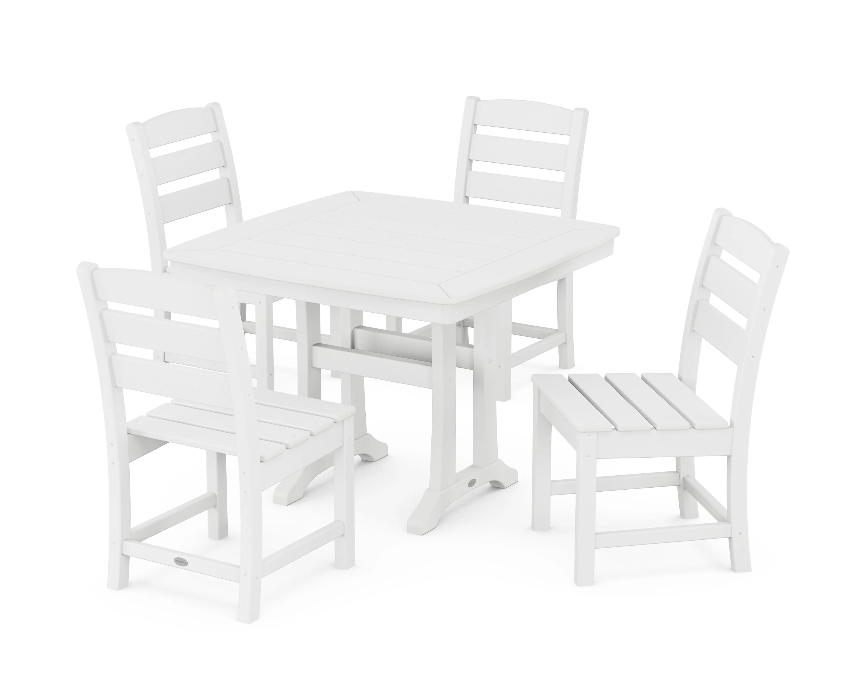 Lakeside Side Chair 5-Piece Dining Set with Trestle Legs - Image 6
