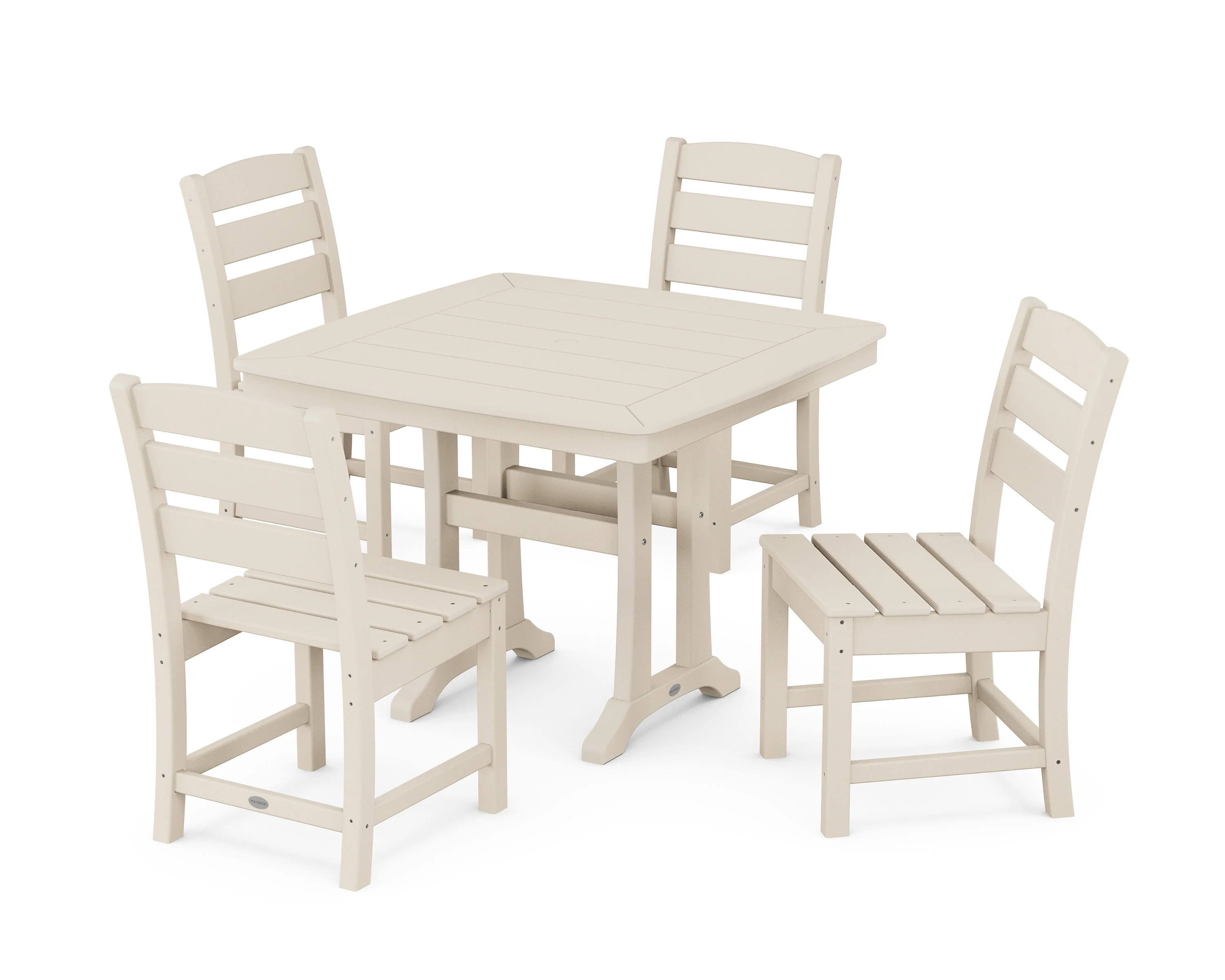 Lakeside Side Chair 5-Piece Dining Set with Trestle Legs - Image 7