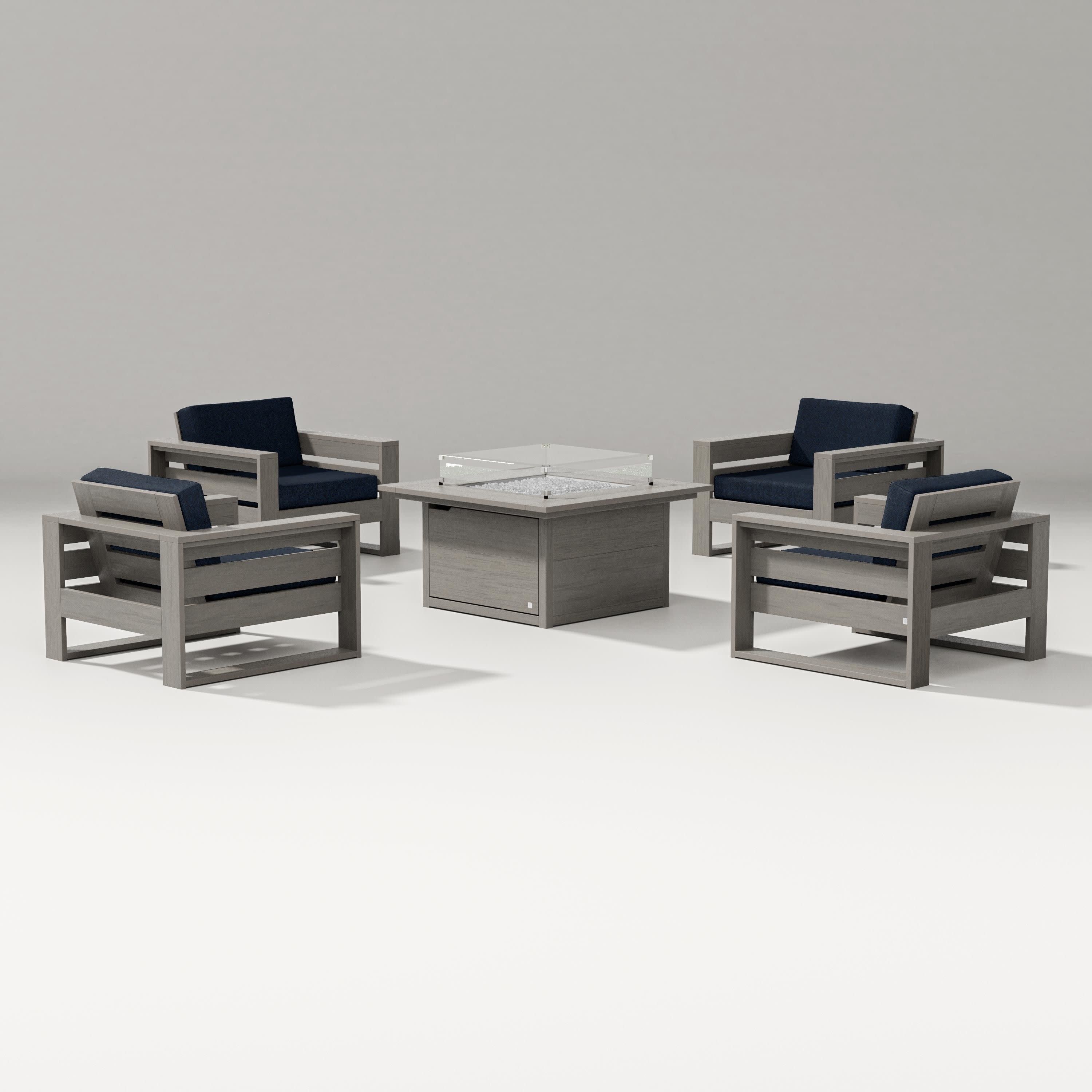 Latitude 5-Piece Lounge Fire Table Set - Image 5