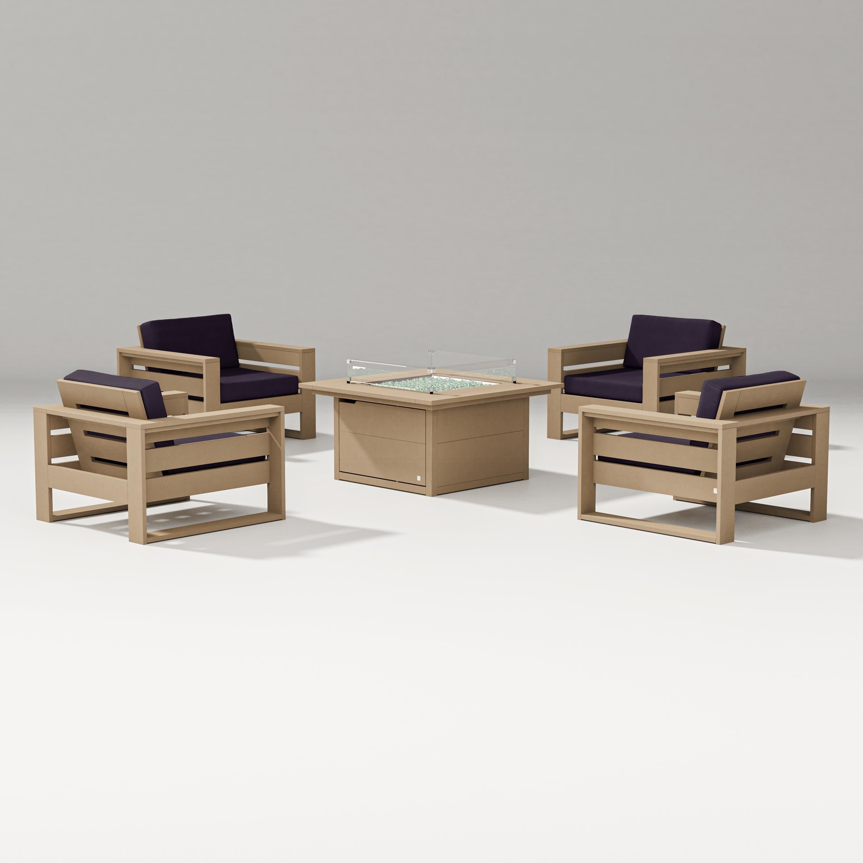 Latitude 5-Piece Lounge Fire Table Set - Image 70