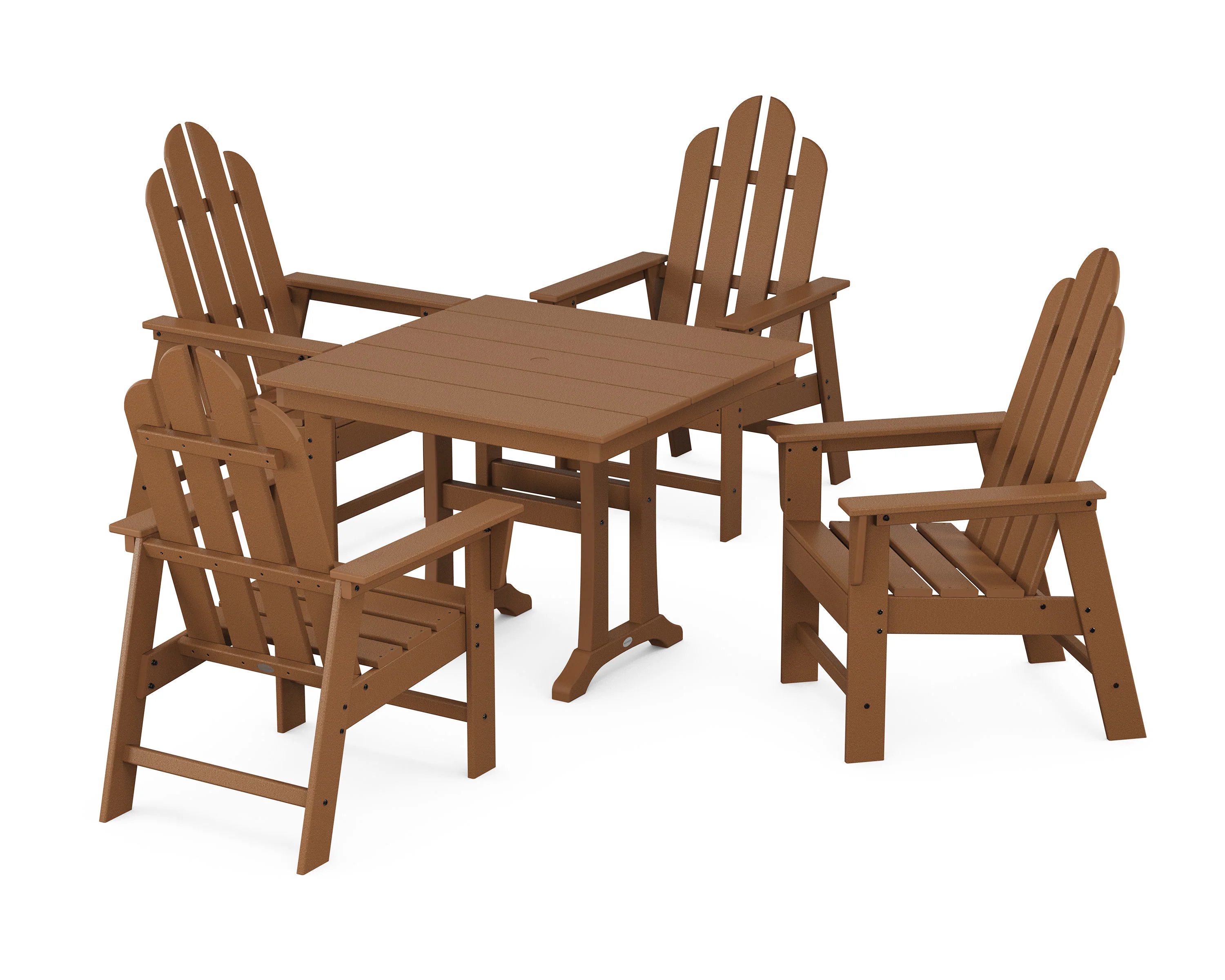 Long Island 5-Piece Farmhouse Dining Set With Trestle Legs - Image 10