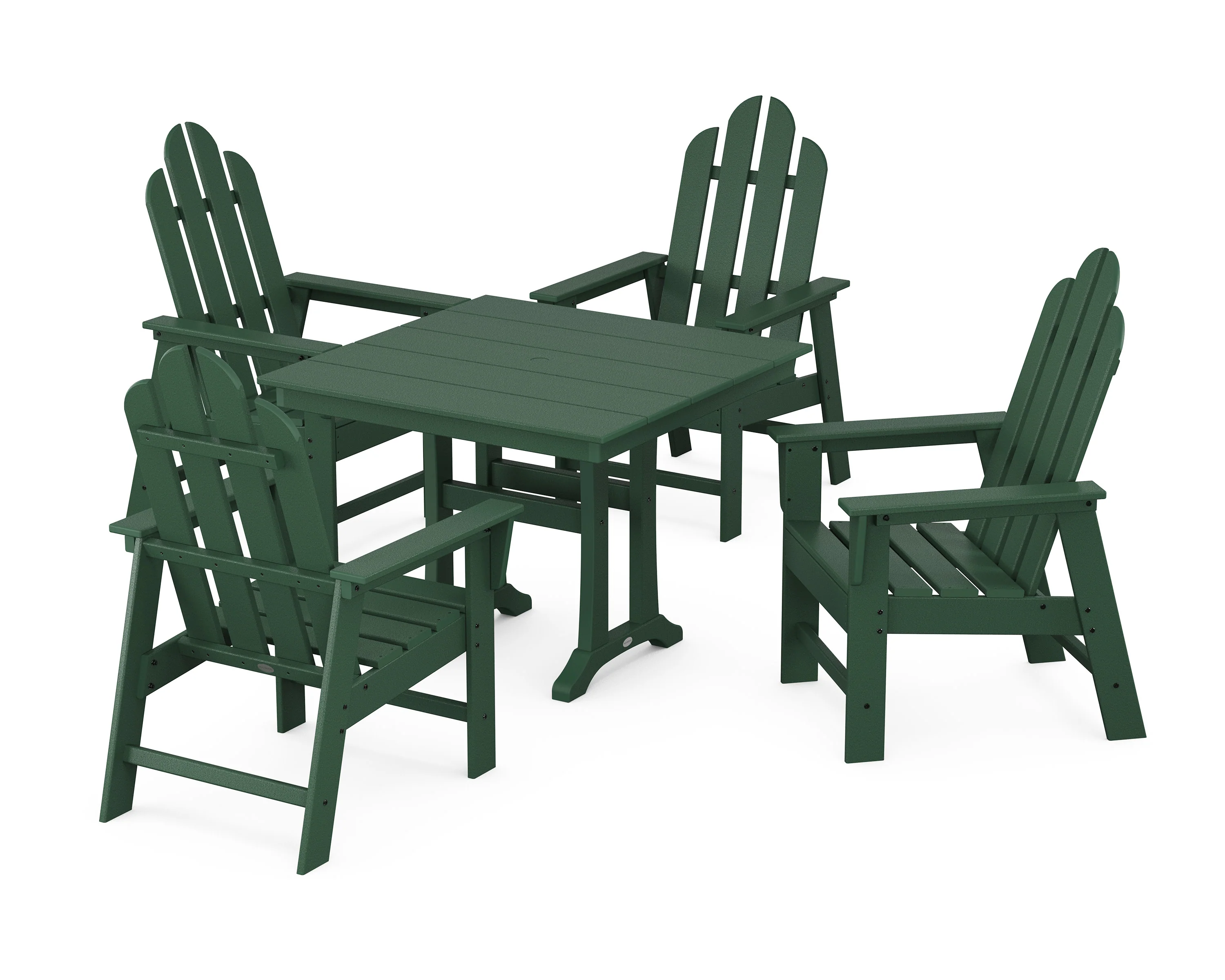 Long Island 5-Piece Farmhouse Dining Set With Trestle Legs - Image 13