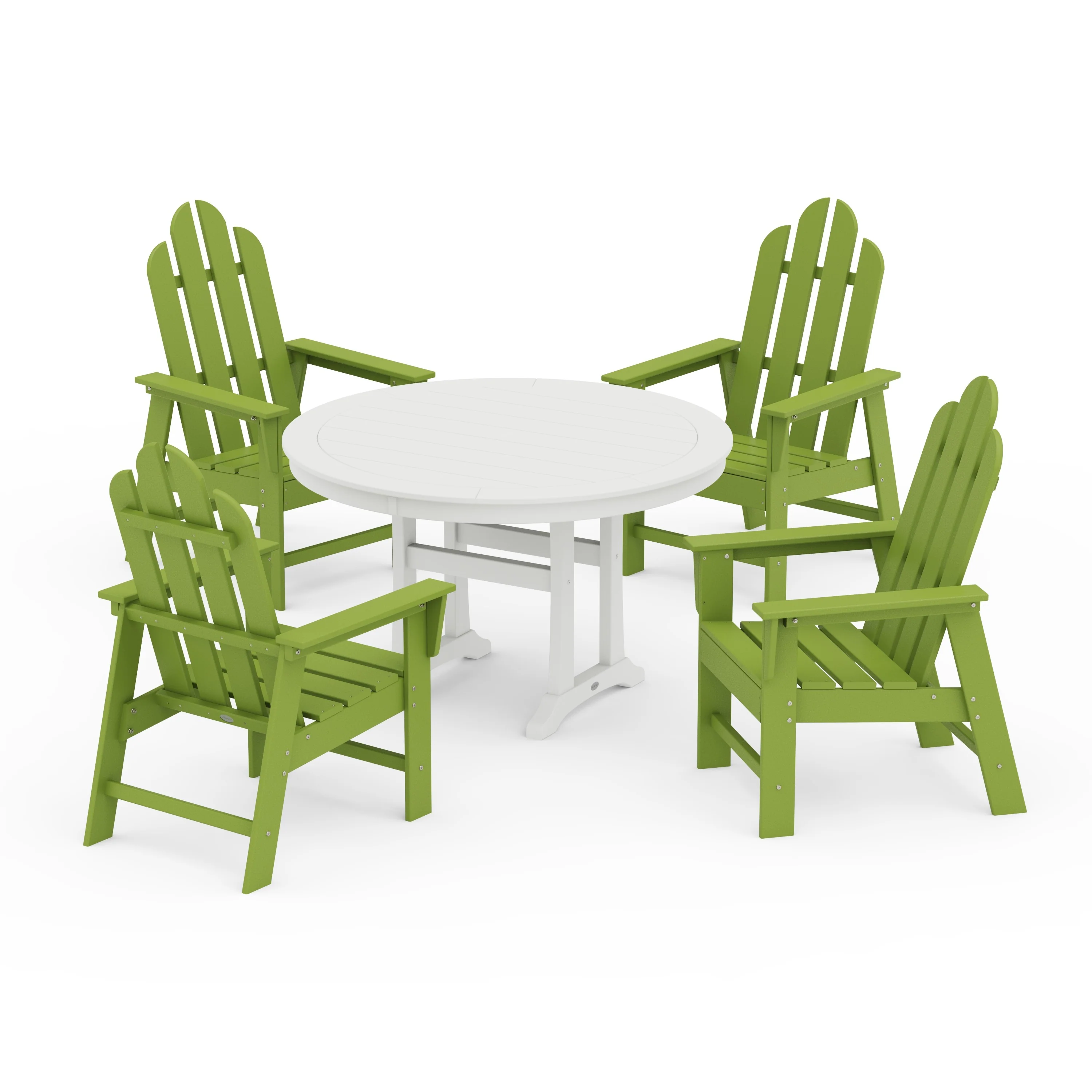 Long Island 5-Piece Round Dining Set with Trestle Legs - Image 11