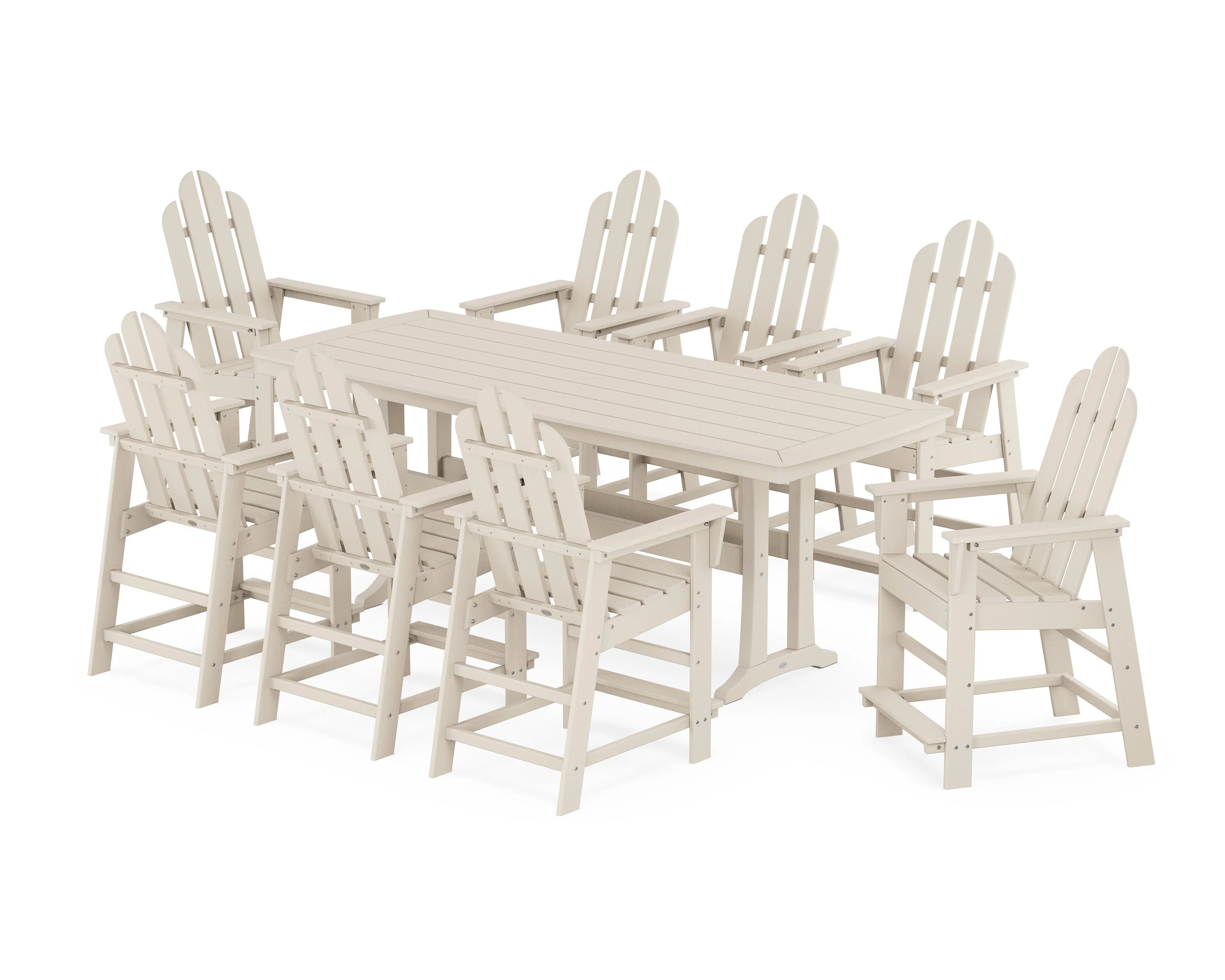 Long Island 9-Piece Counter Set with Trestle Legs - Image 4