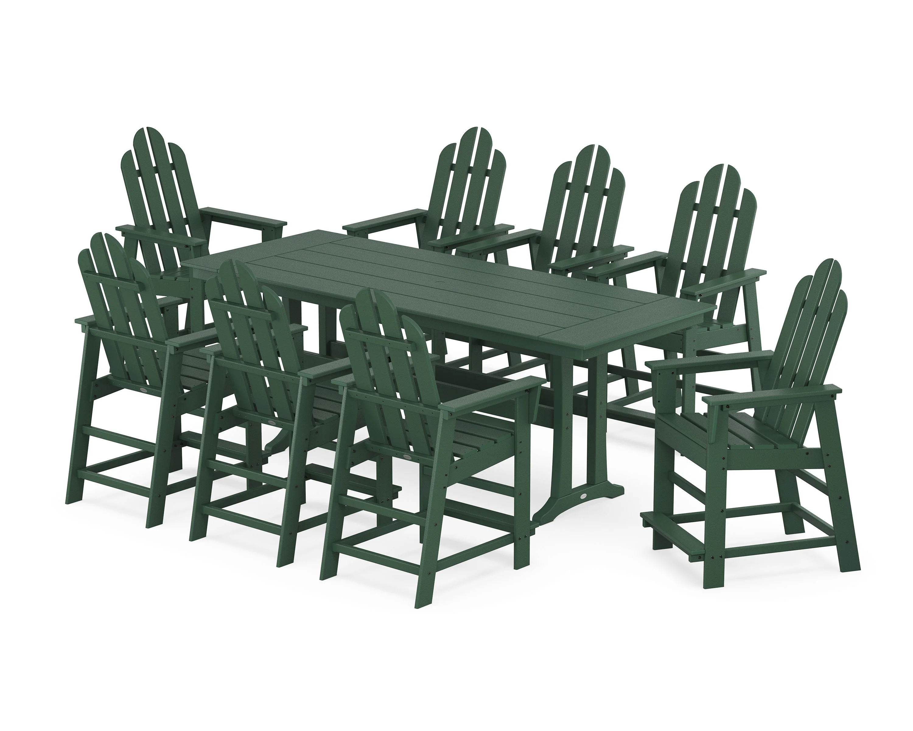 Long Island 9-Piece Farmhouse Counter Set with Trestle Legs - Image 9