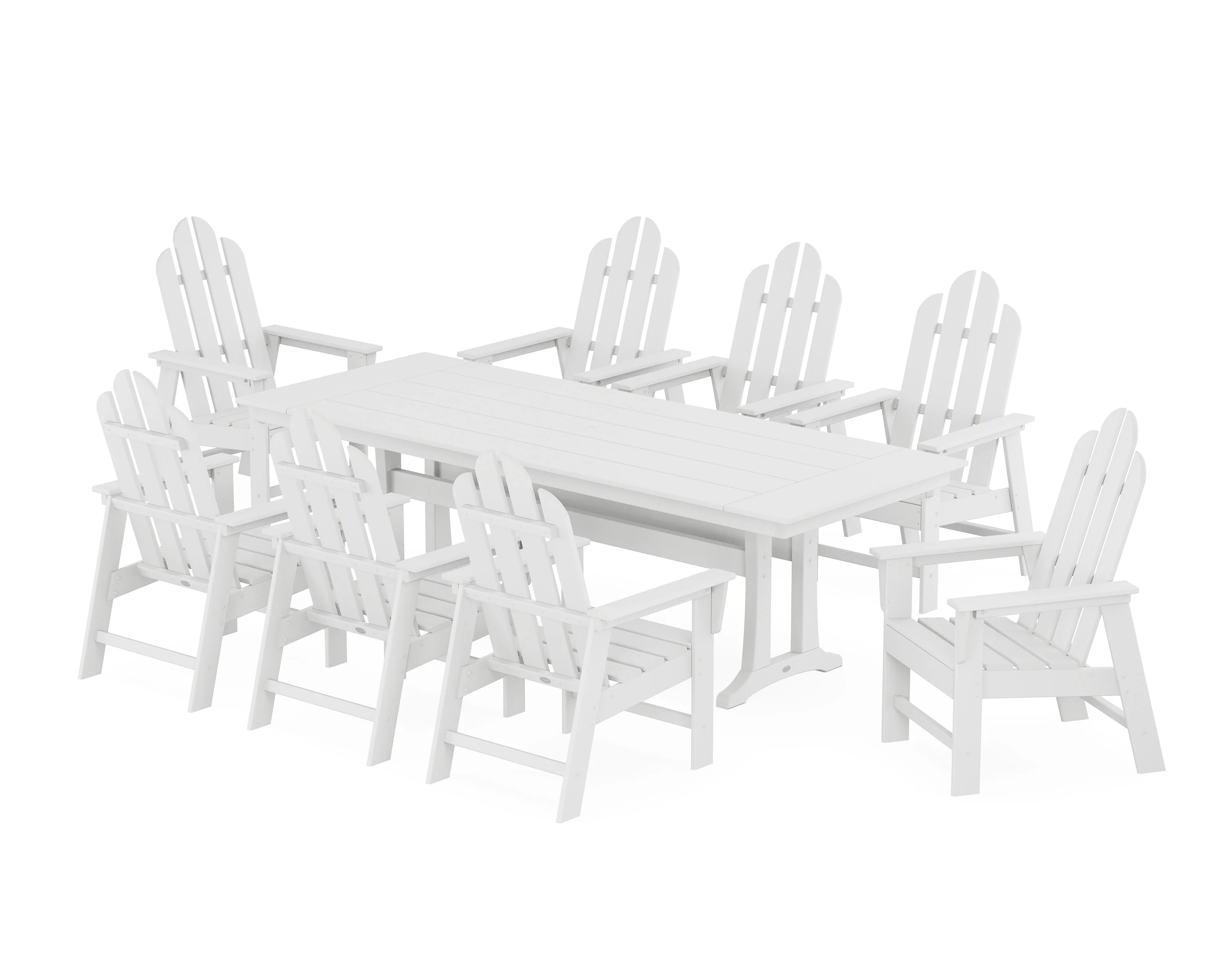 Long Island 9-Piece Farmhouse Dining Set with Trestle Legs - Image 5