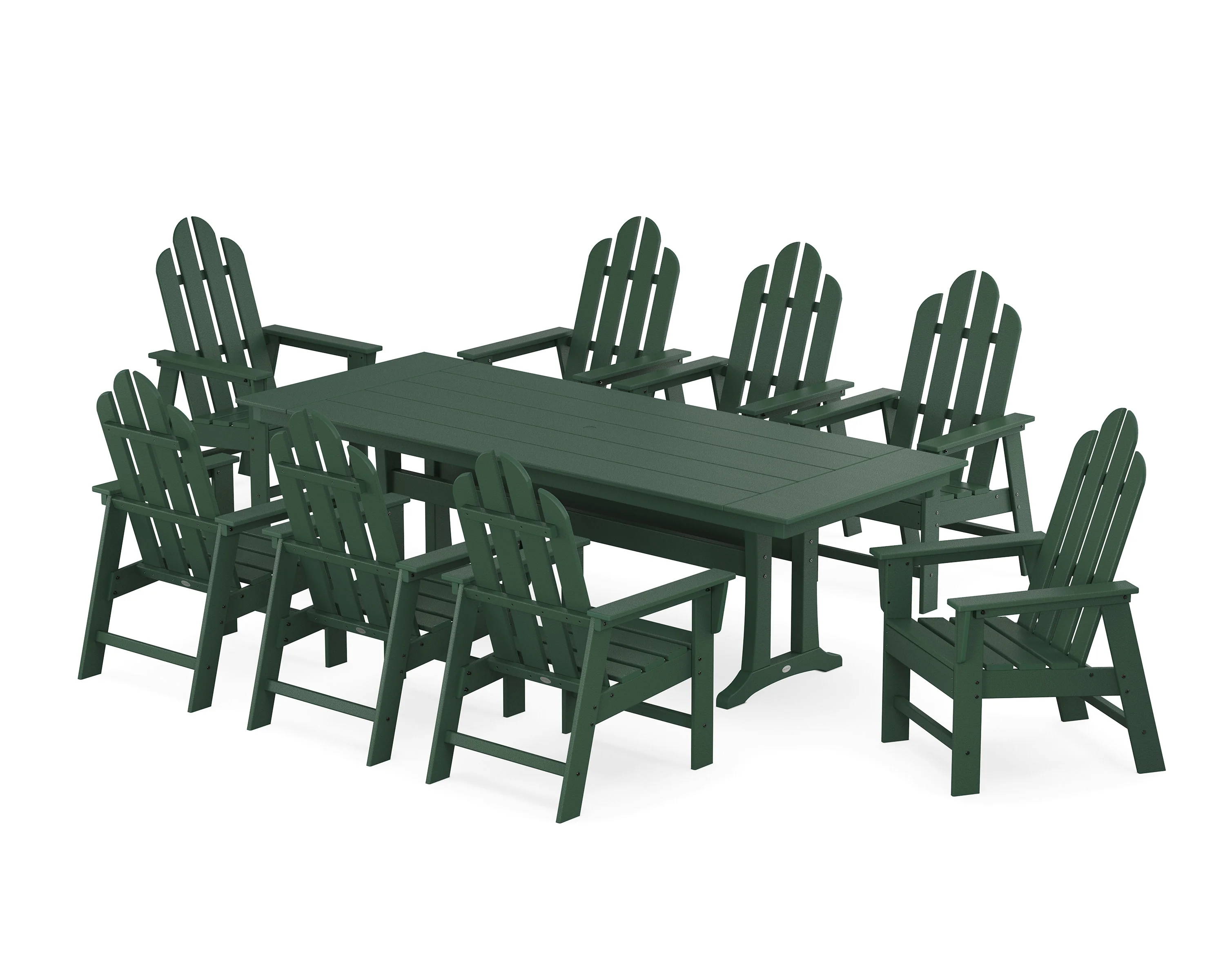 Long Island 9-Piece Farmhouse Dining Set with Trestle Legs - Image 6