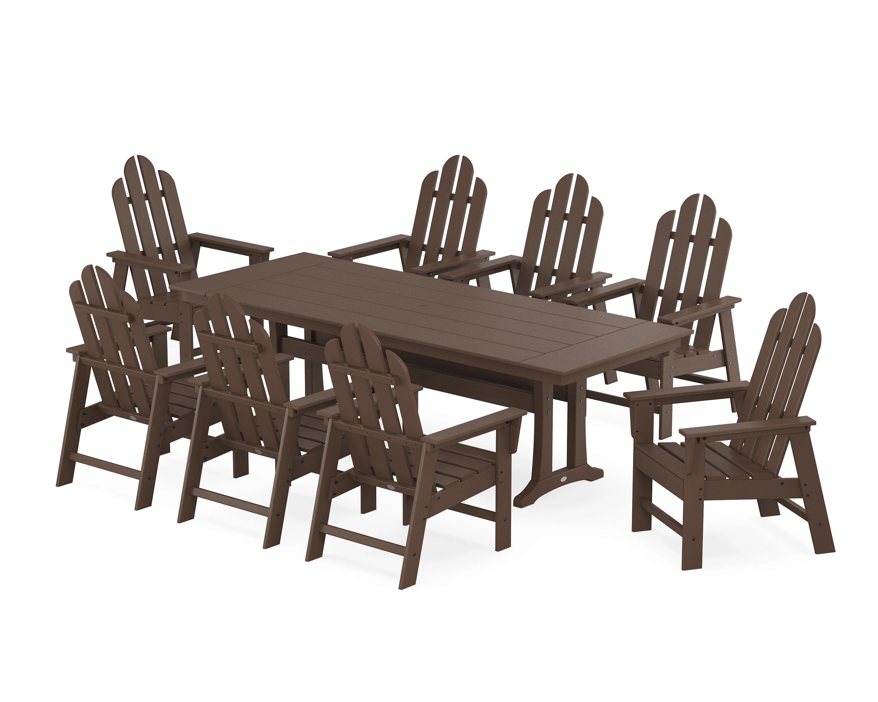 Long Island 9-Piece Farmhouse Dining Set with Trestle Legs - Image 7