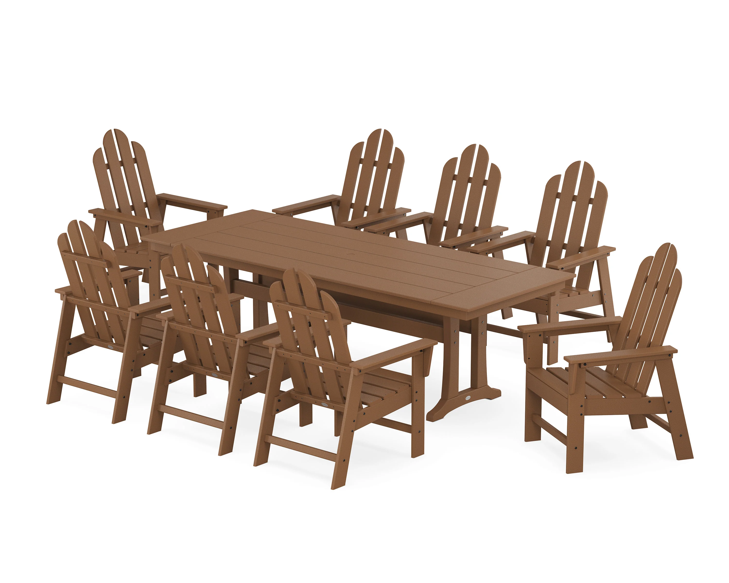 Long Island 9-Piece Farmhouse Dining Set with Trestle Legs - Image 9