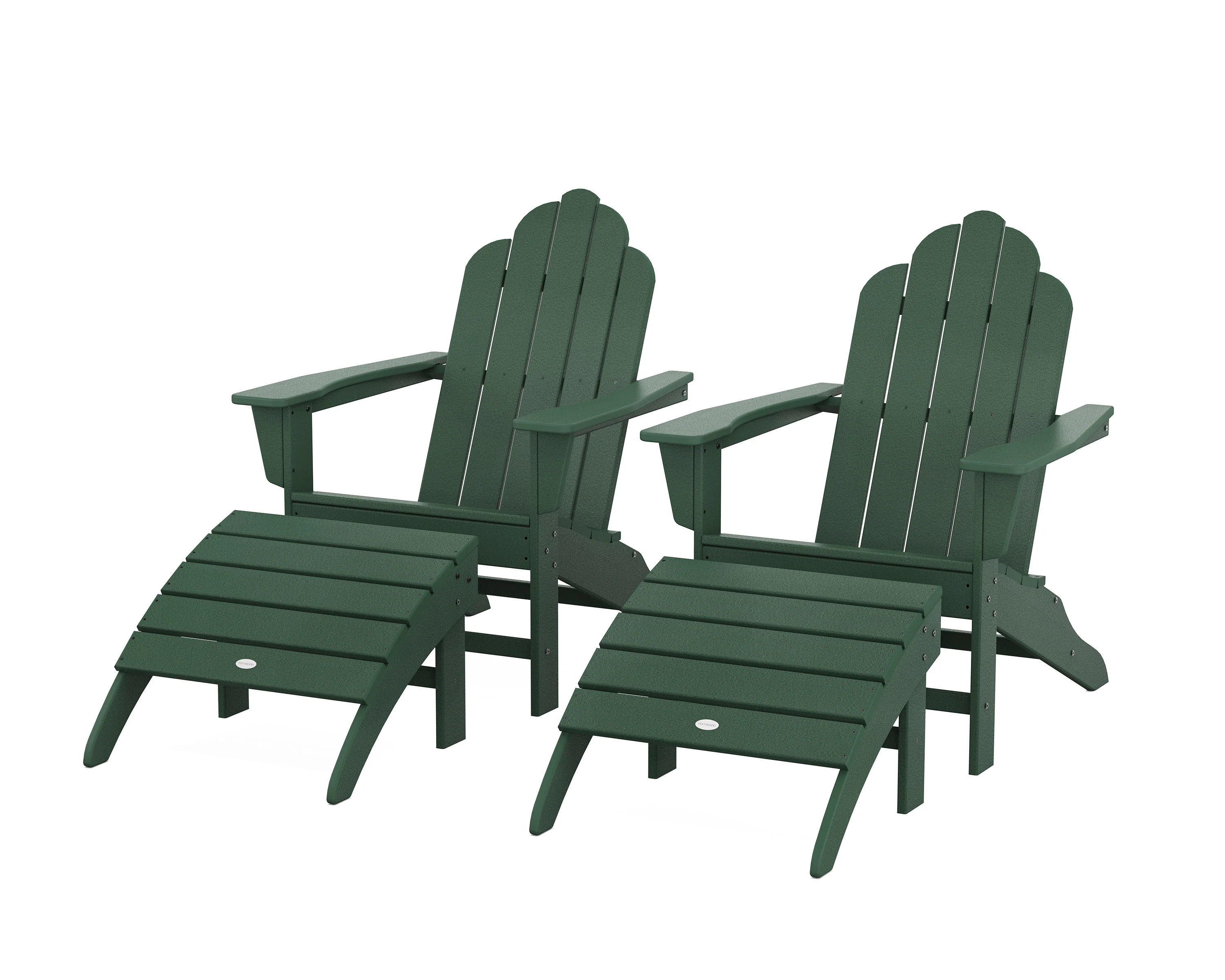 Long Island Adirondack Chair 4-Piece Set with Ottomans - Image 14