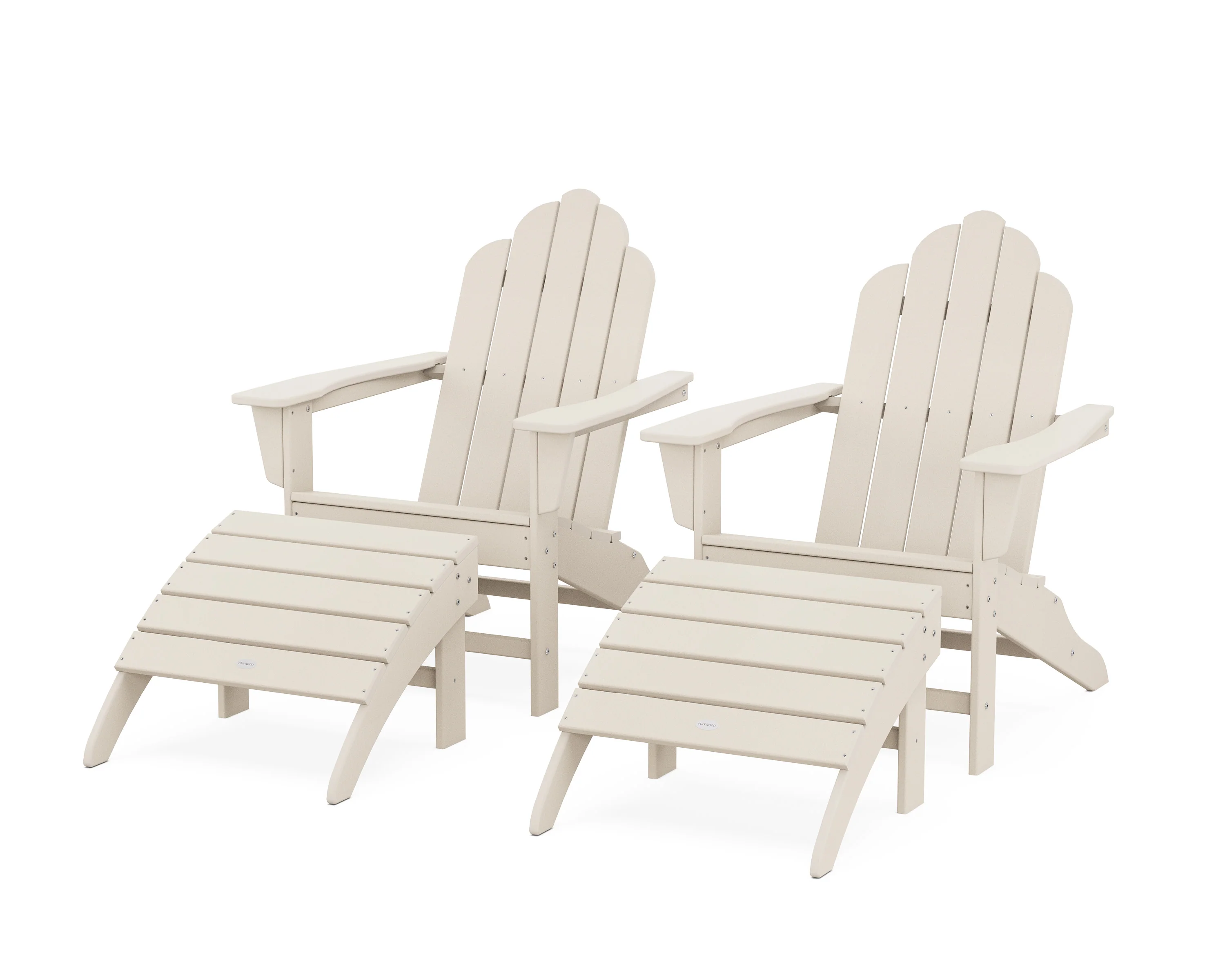 Long Island Adirondack Chair 4-Piece Set with Ottomans - Image 2