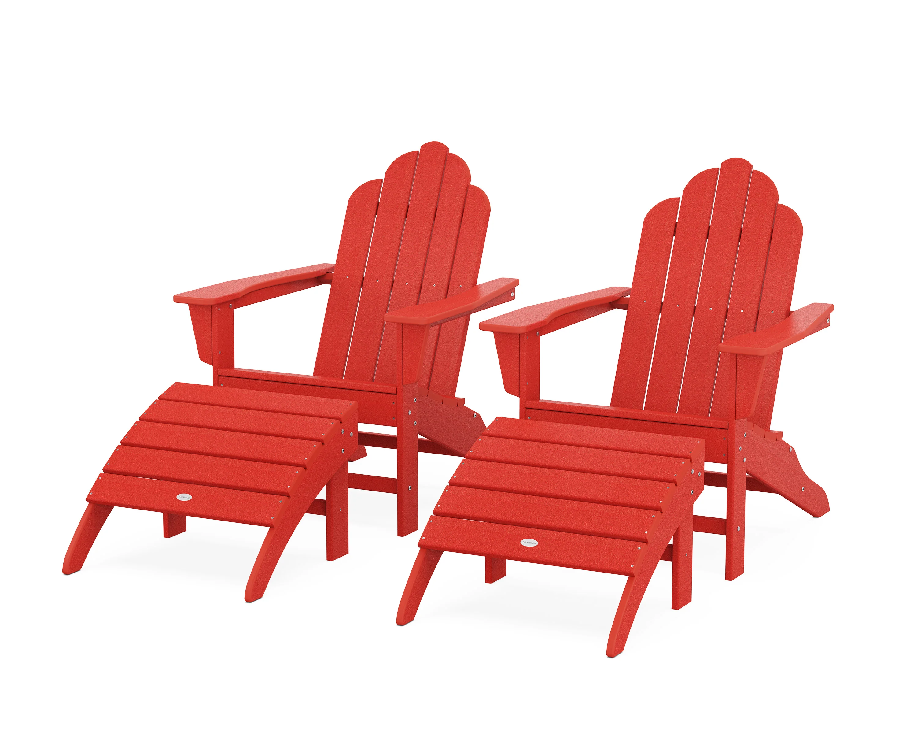 Long Island Adirondack Chair 4-Piece Set with Ottomans - Image 3