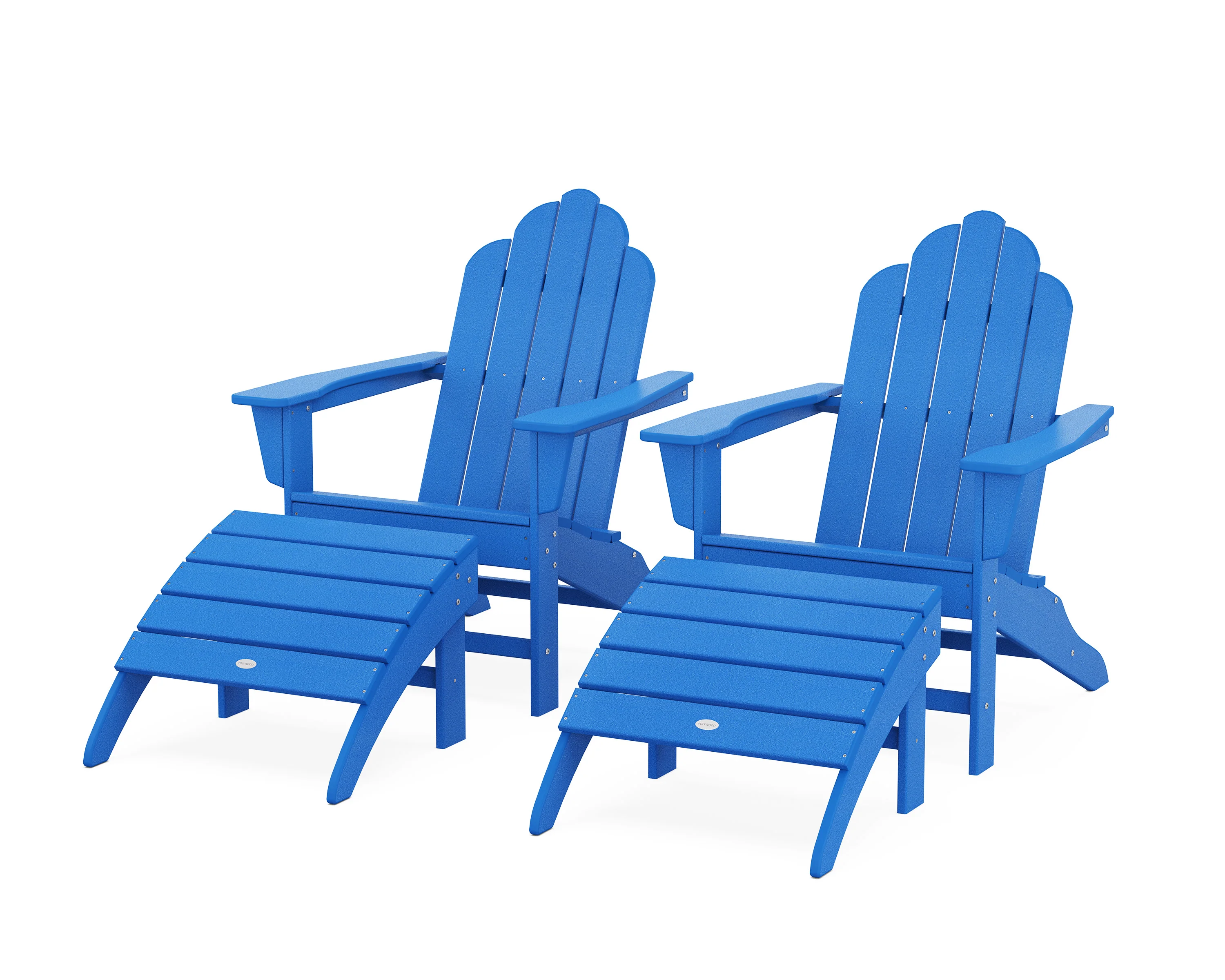 Long Island Adirondack Chair 4-Piece Set with Ottomans - Image 4