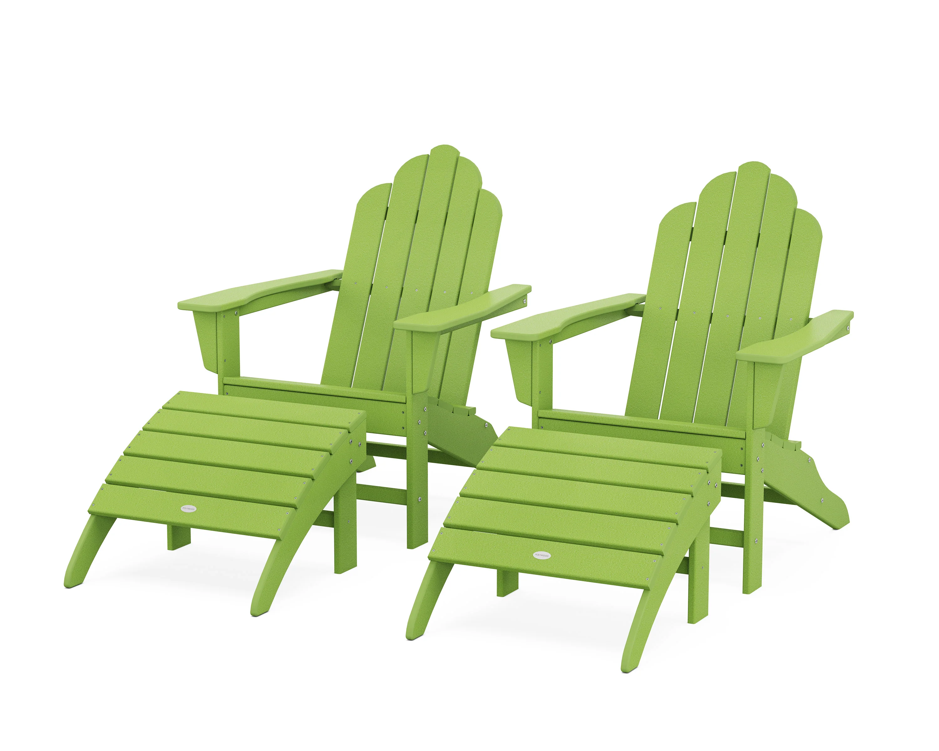 Long Island Adirondack Chair 4-Piece Set with Ottomans - Image 6