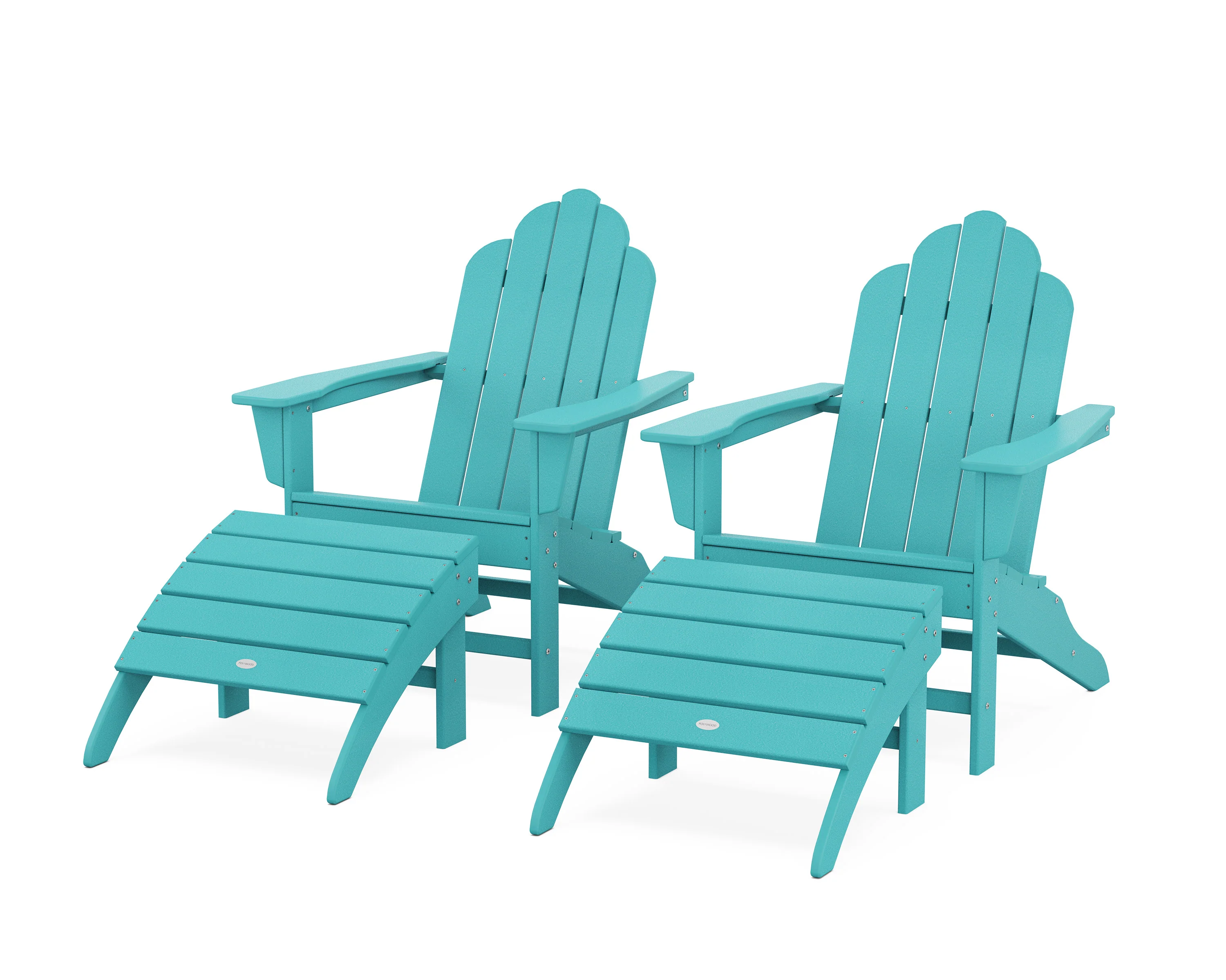 Long Island Adirondack Chair 4-Piece Set with Ottomans - Image 8