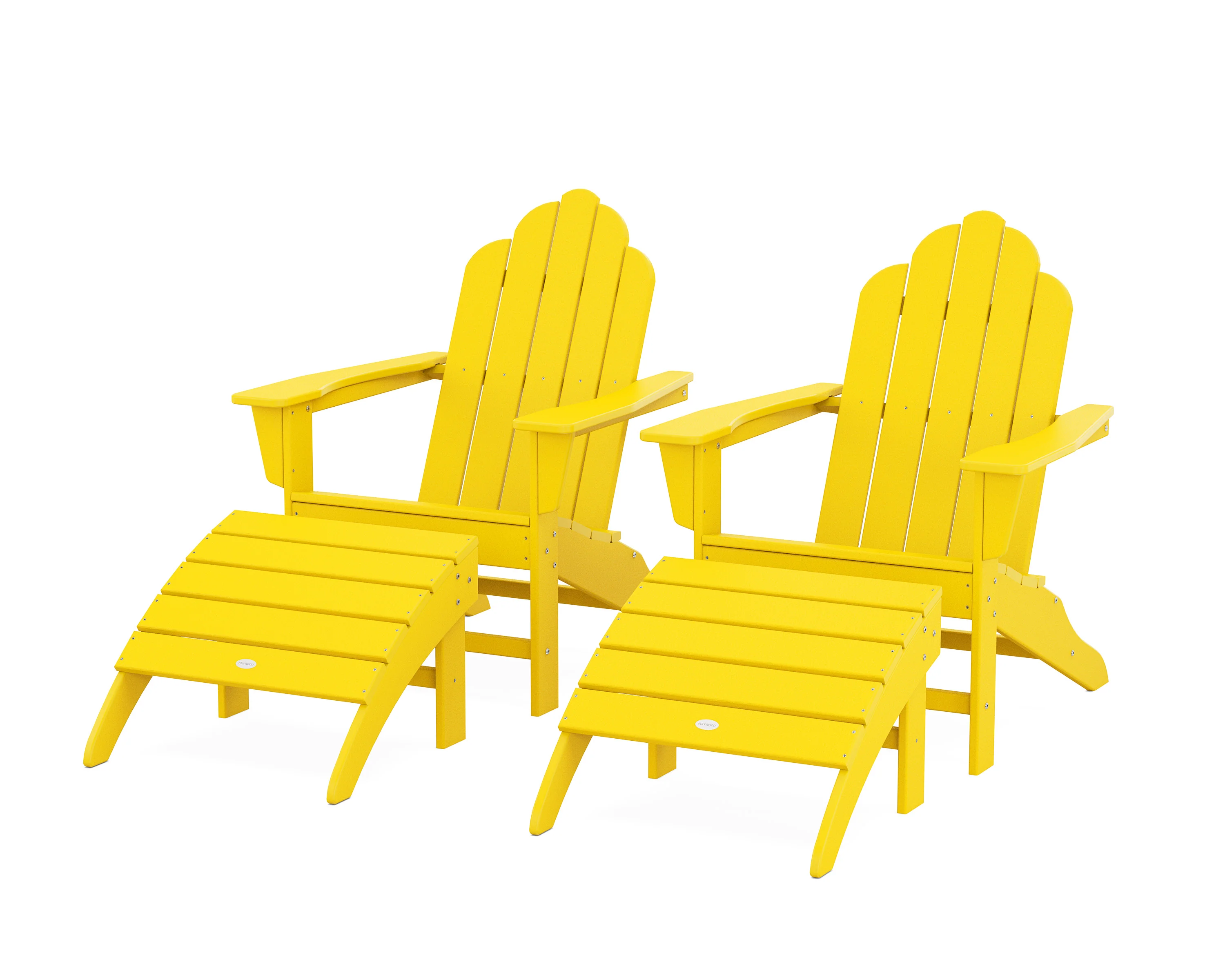 Long Island Adirondack Chair 4-Piece Set with Ottomans - Image 9
