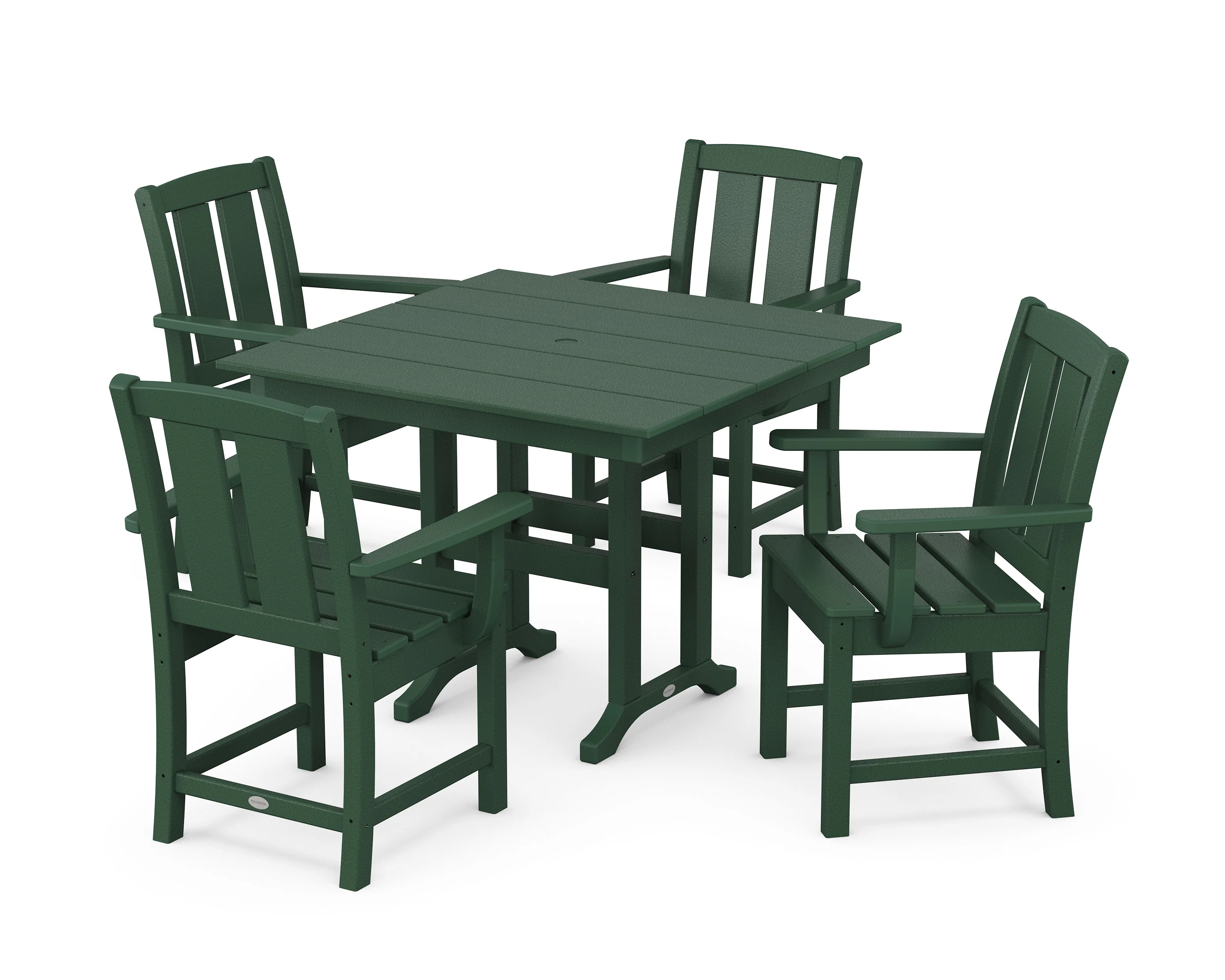 Mission 5-Piece Farmhouse Dining Set - Image 3