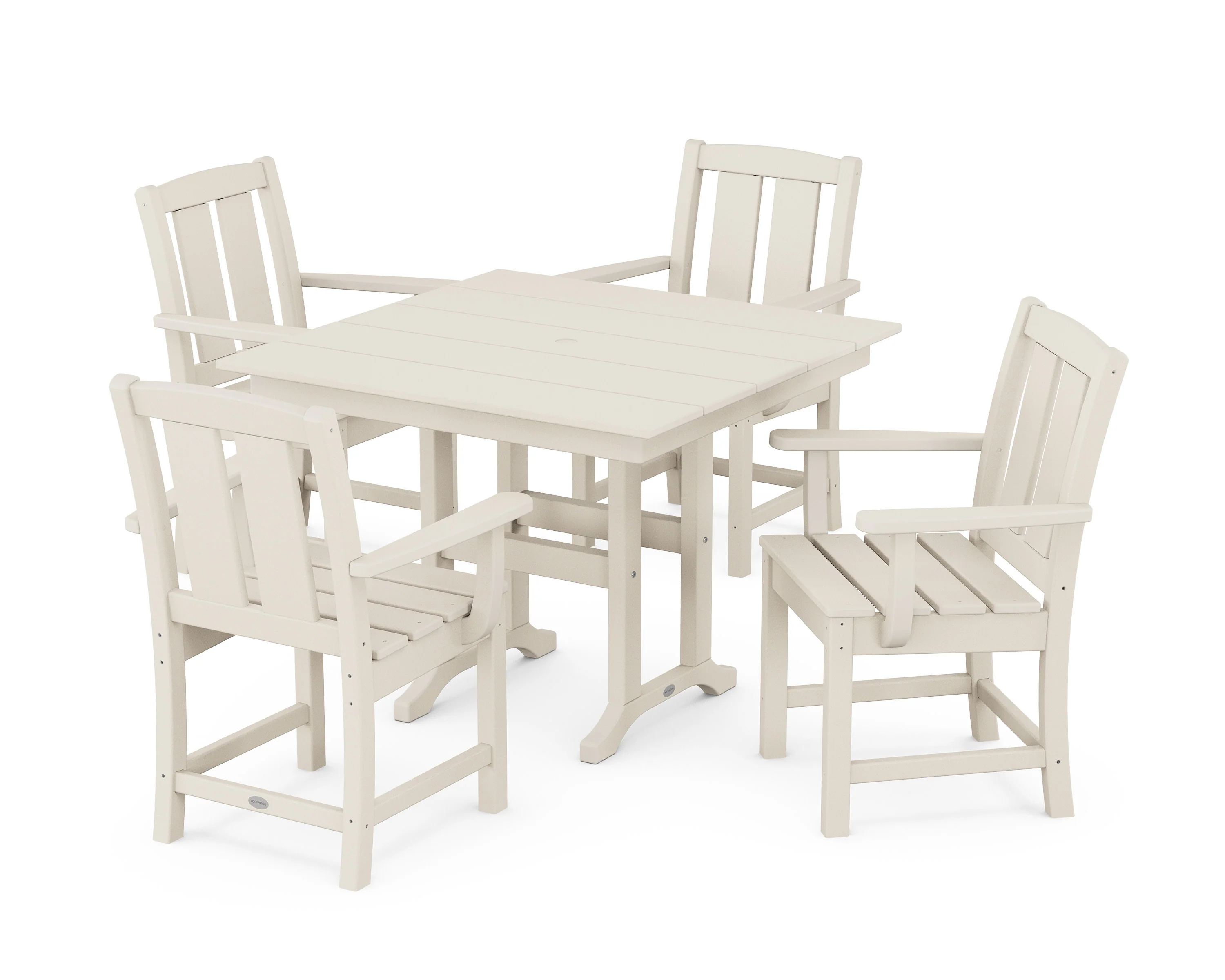 Mission 5-Piece Farmhouse Dining Set - Image 4