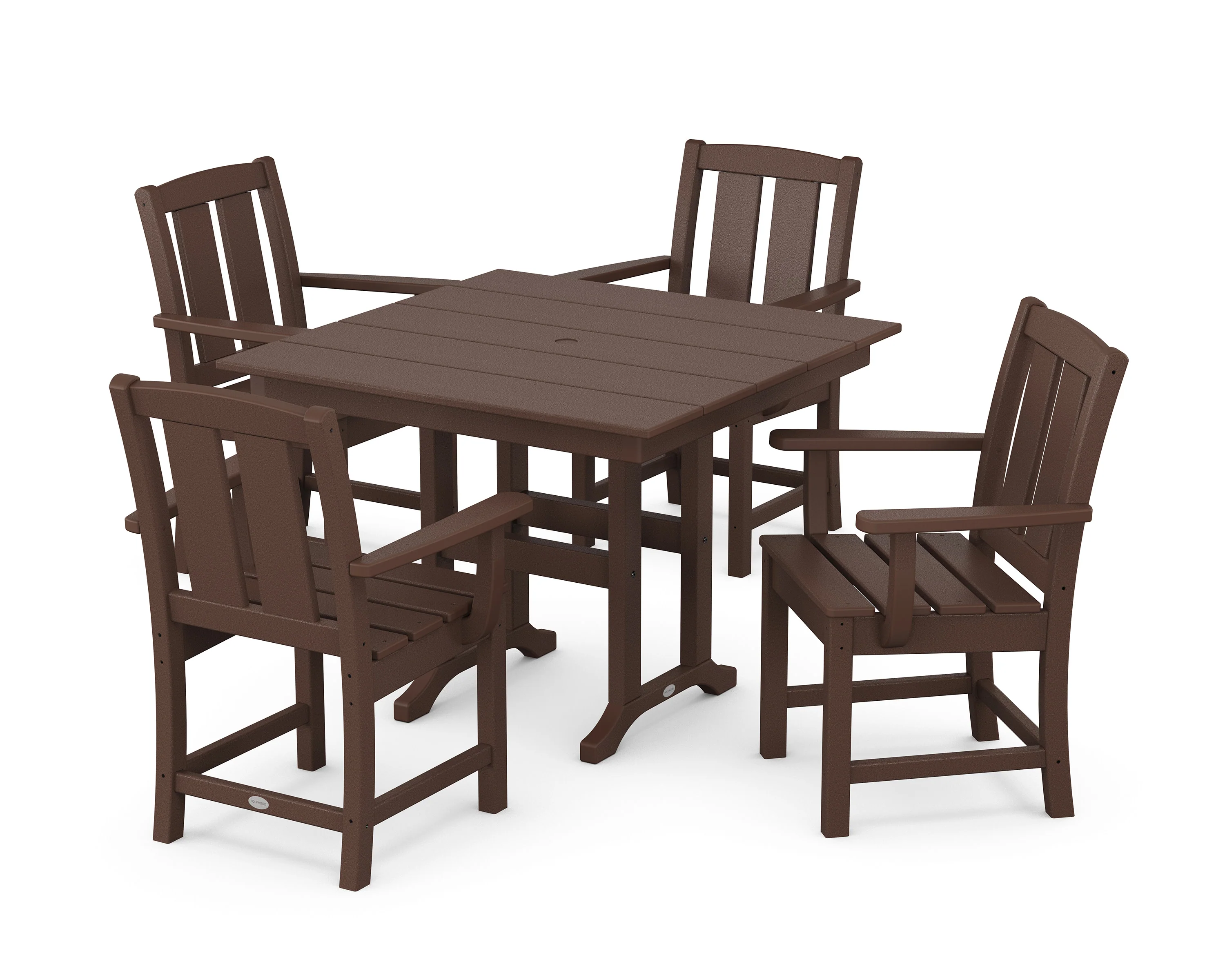 Mission 5-Piece Farmhouse Dining Set - Image 5