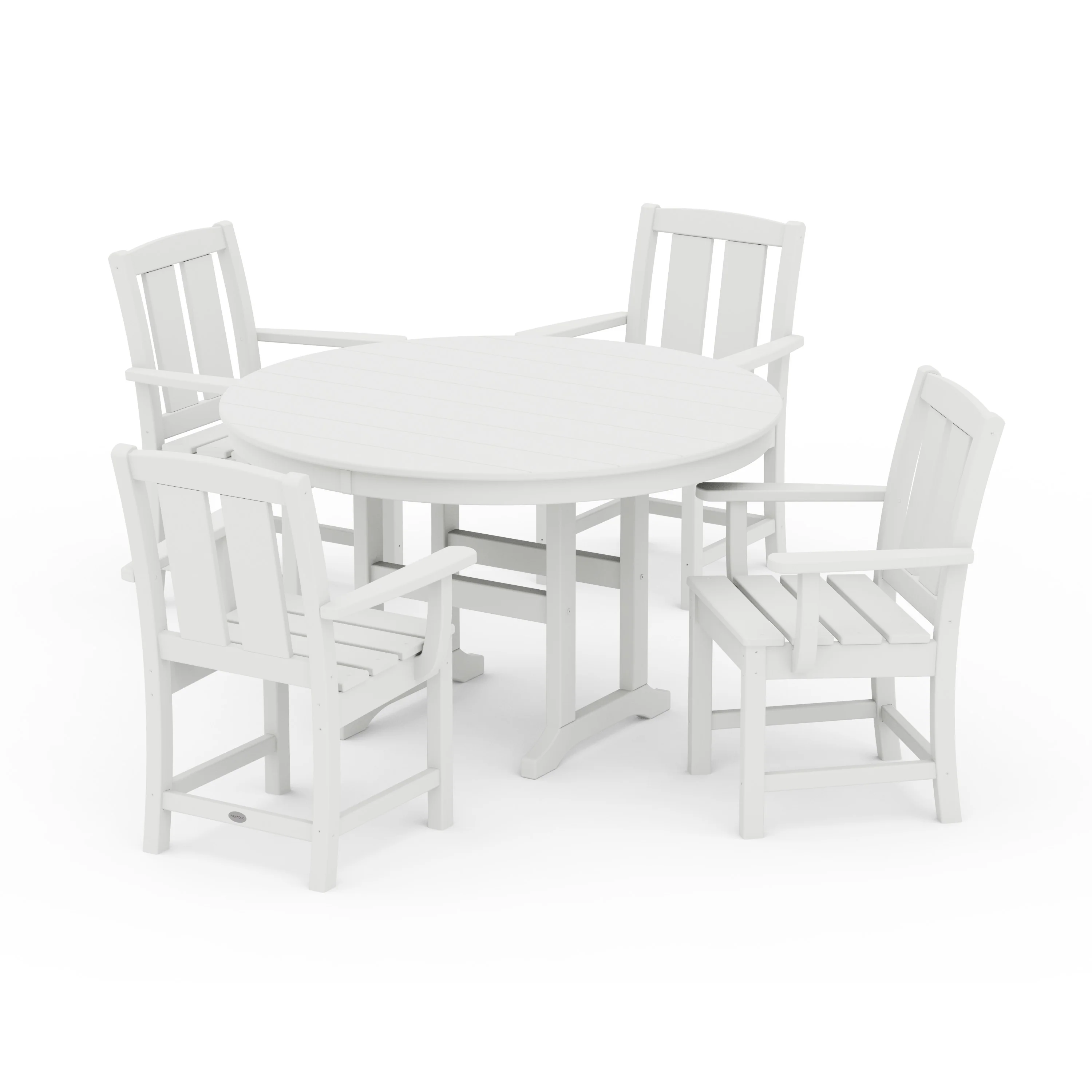 Mission 5-Piece Round Farmhouse Dining Set - Image 6