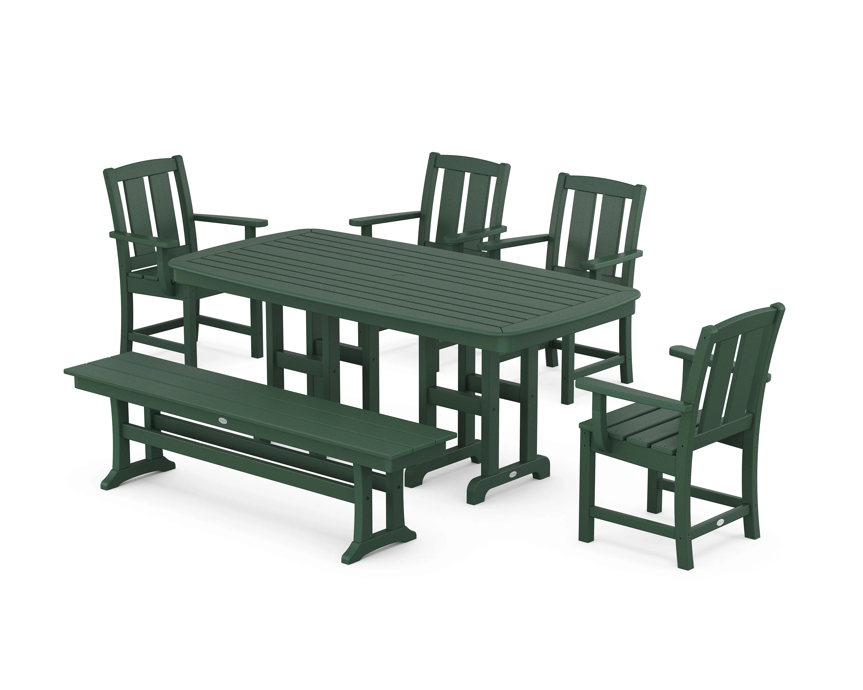 Mission 6-Piece Dining Set with Bench - Image 4