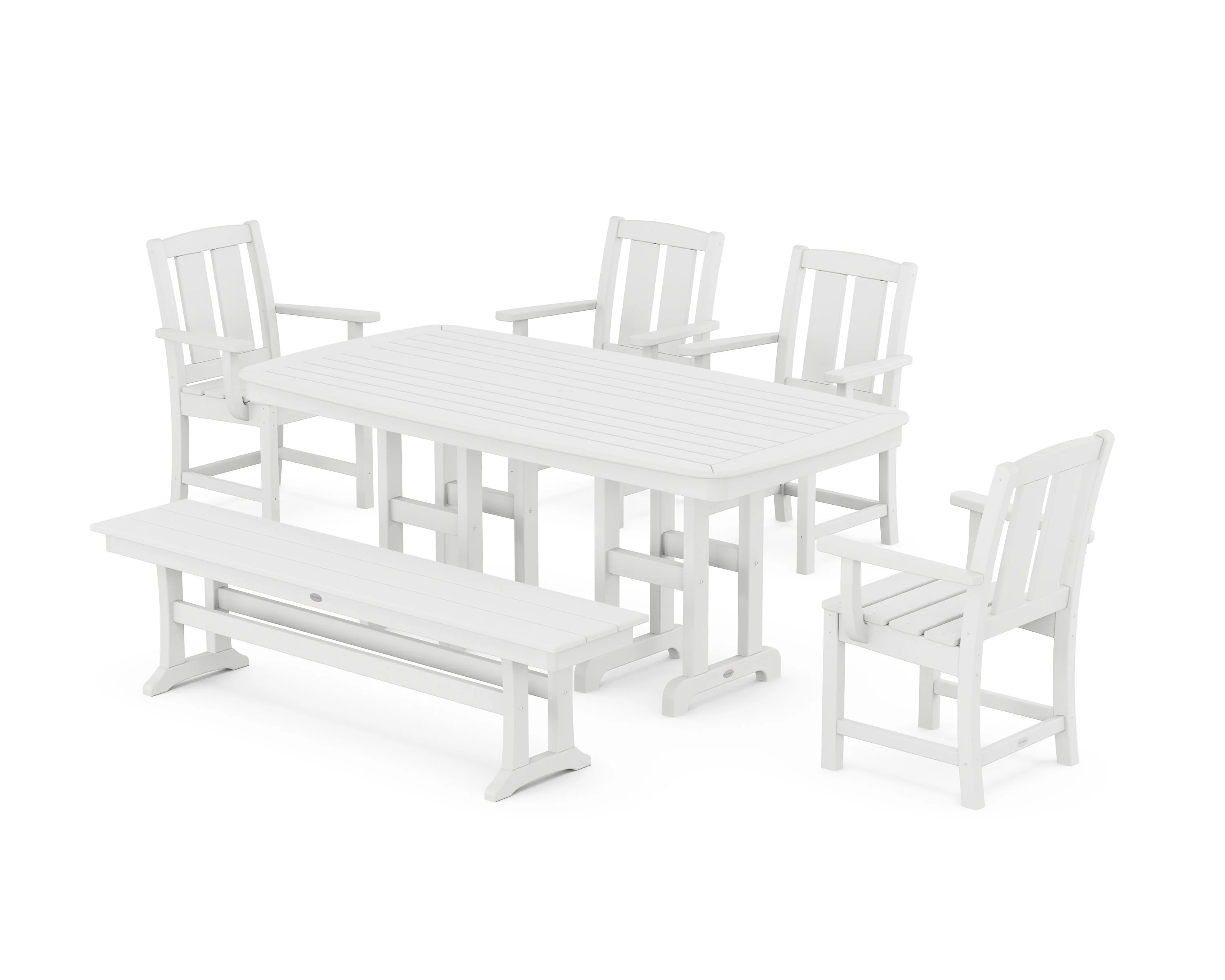Mission 6-Piece Dining Set with Bench - Image 5