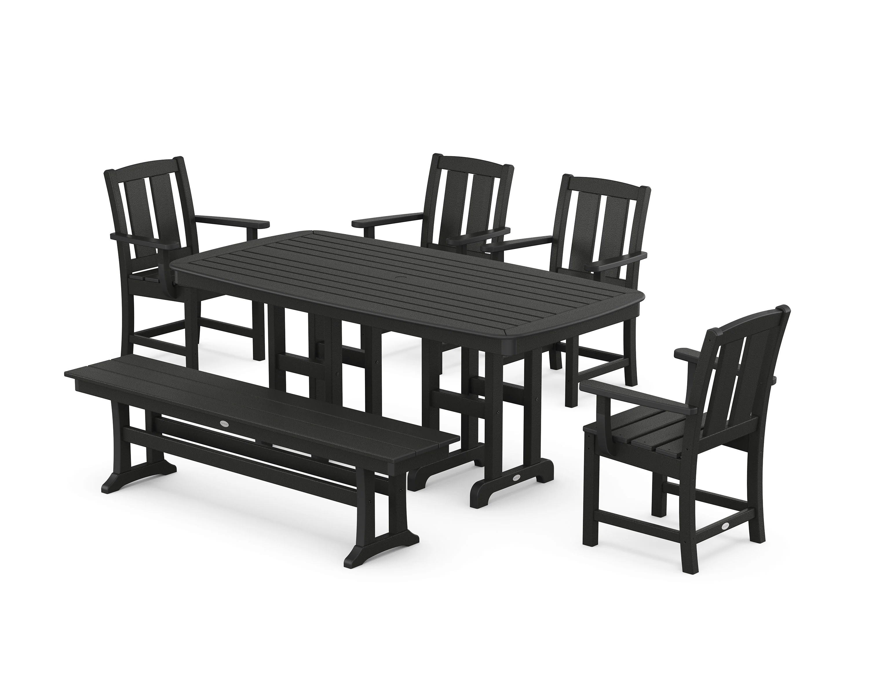 Mission 6-Piece Dining Set with Bench - Image 6