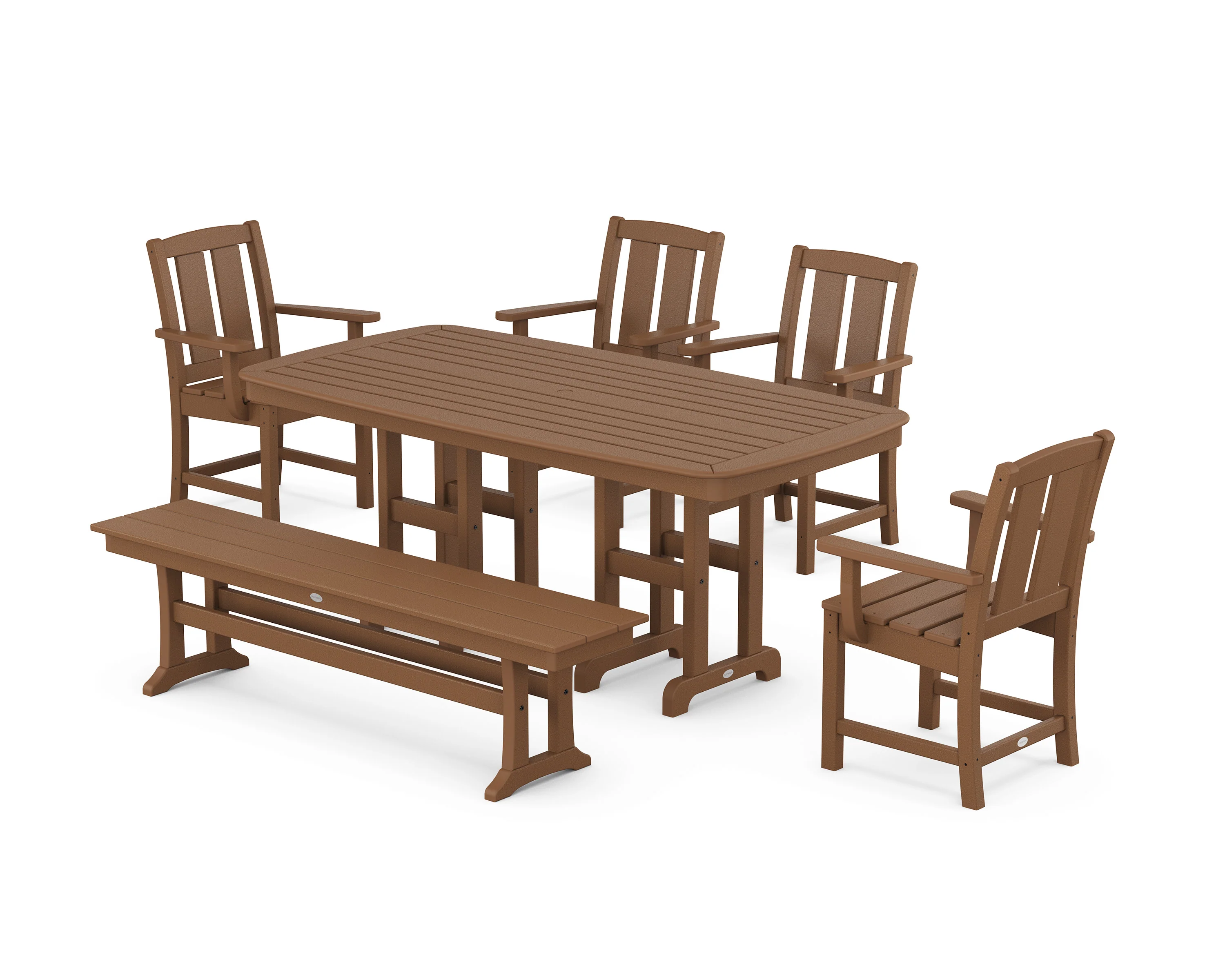 Mission 6-Piece Dining Set with Bench - Image 7