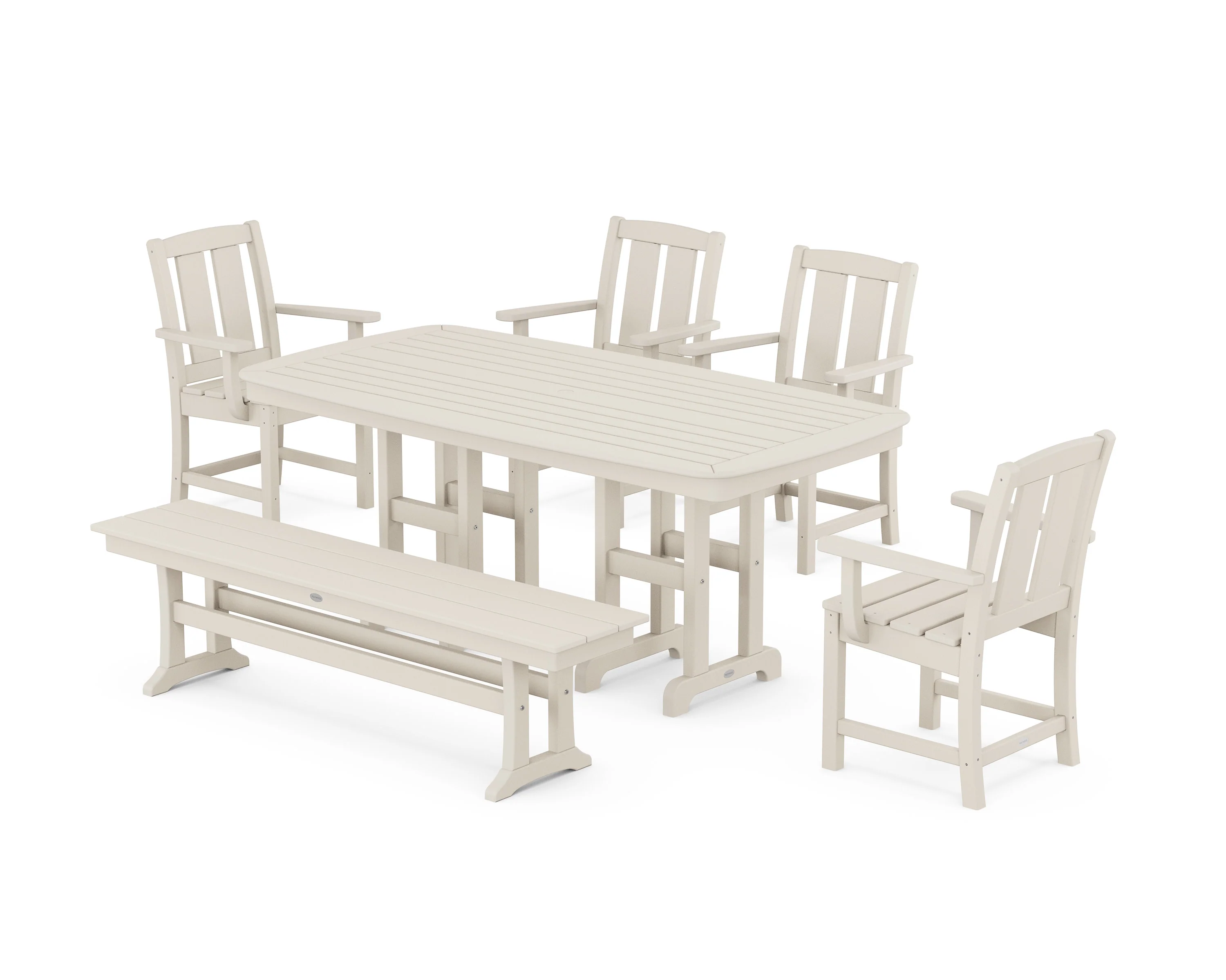 Mission 6-Piece Dining Set with Bench - Image 8