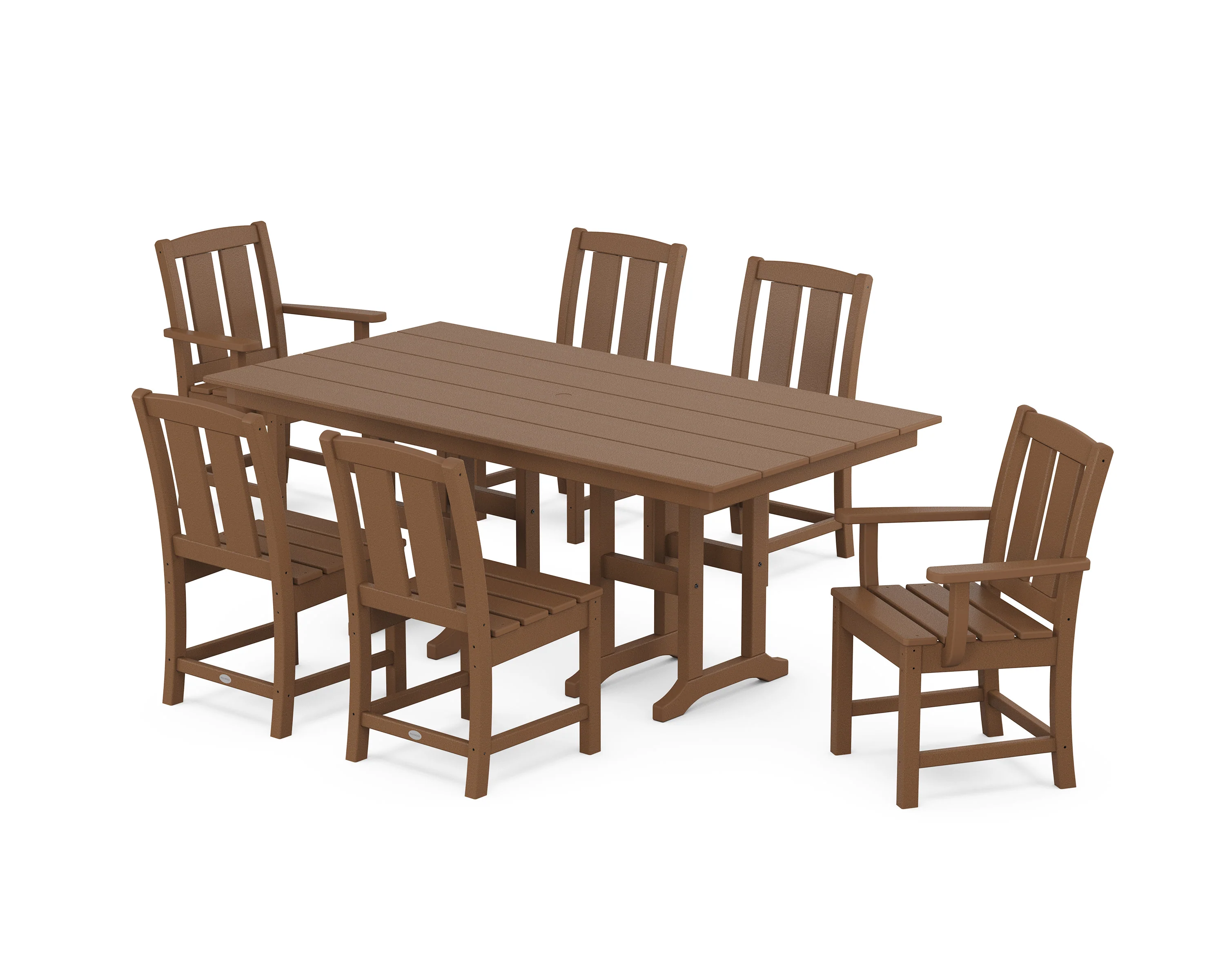 Mission 7-Piece Farmhouse Dining Set - Image 5