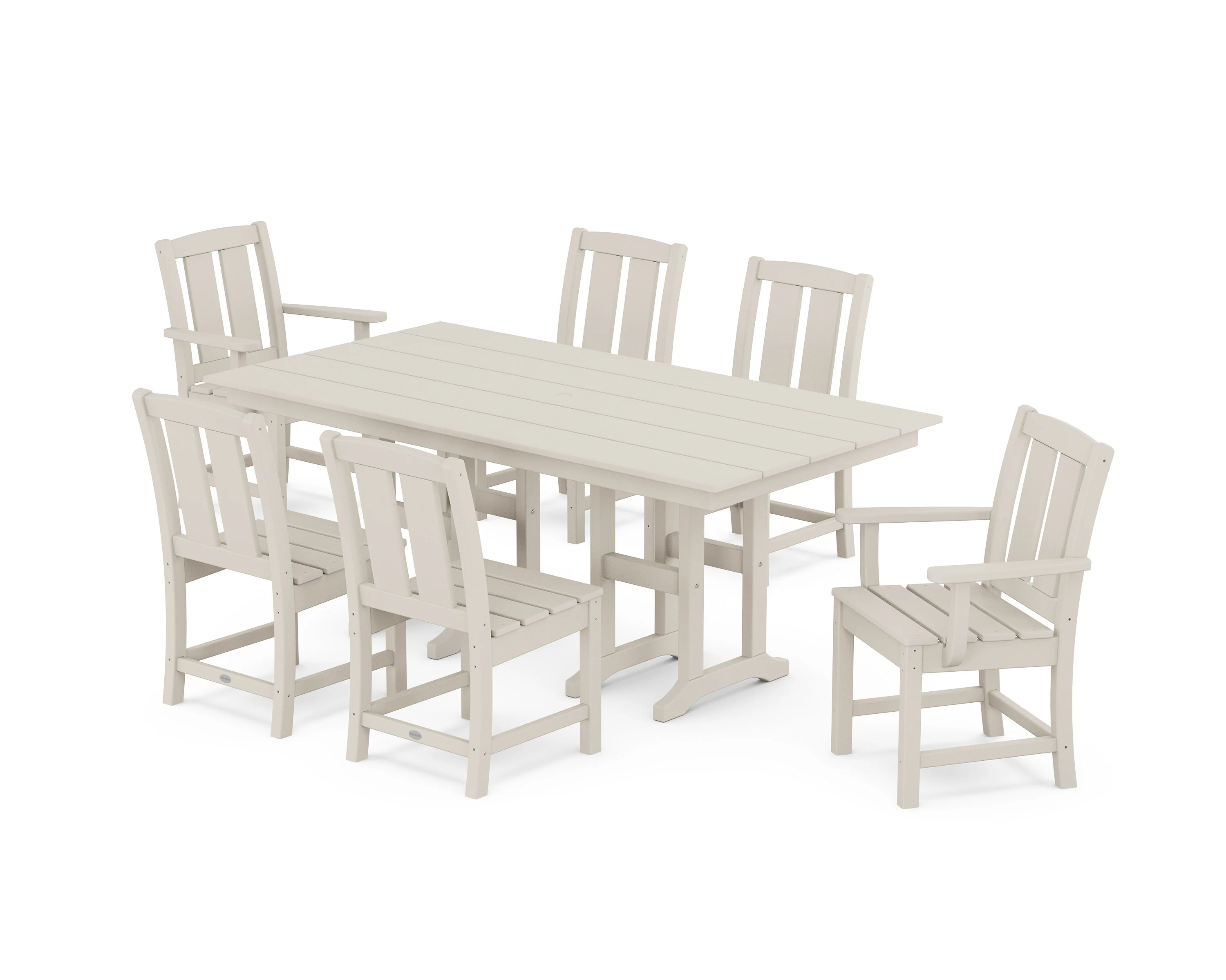 Mission 7-Piece Farmhouse Dining Set - Image 6