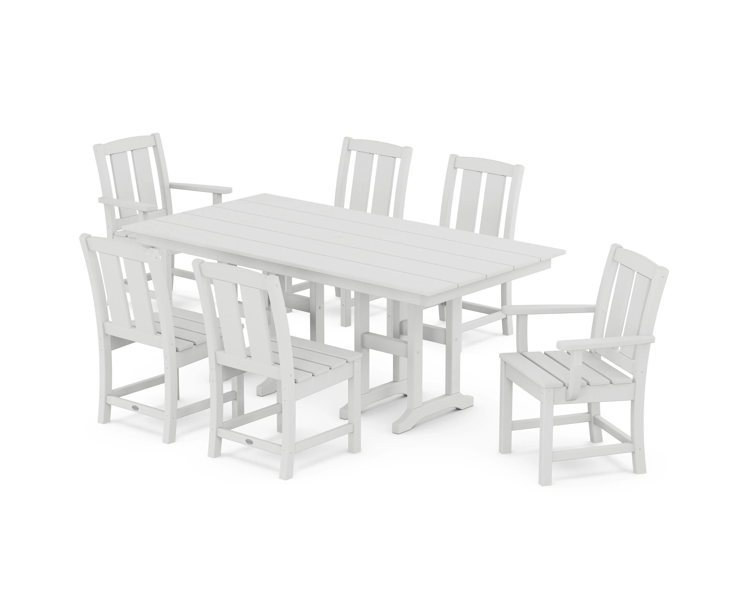 Mission 7-Piece Farmhouse Dining Set - Image 7