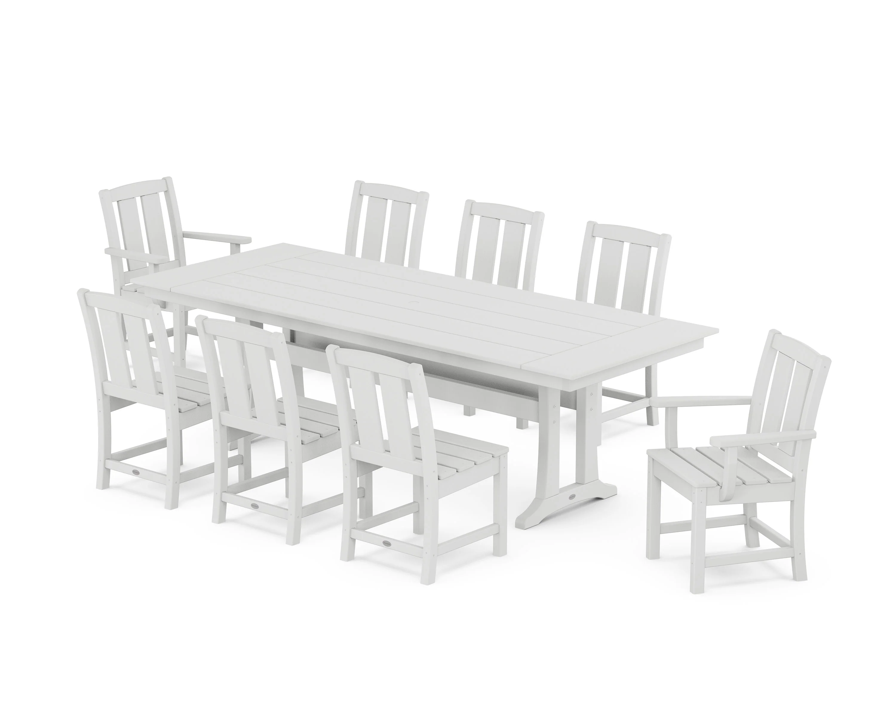 Mission 9-Piece Farmhouse Dining Set with Trestle Legs - Image 8