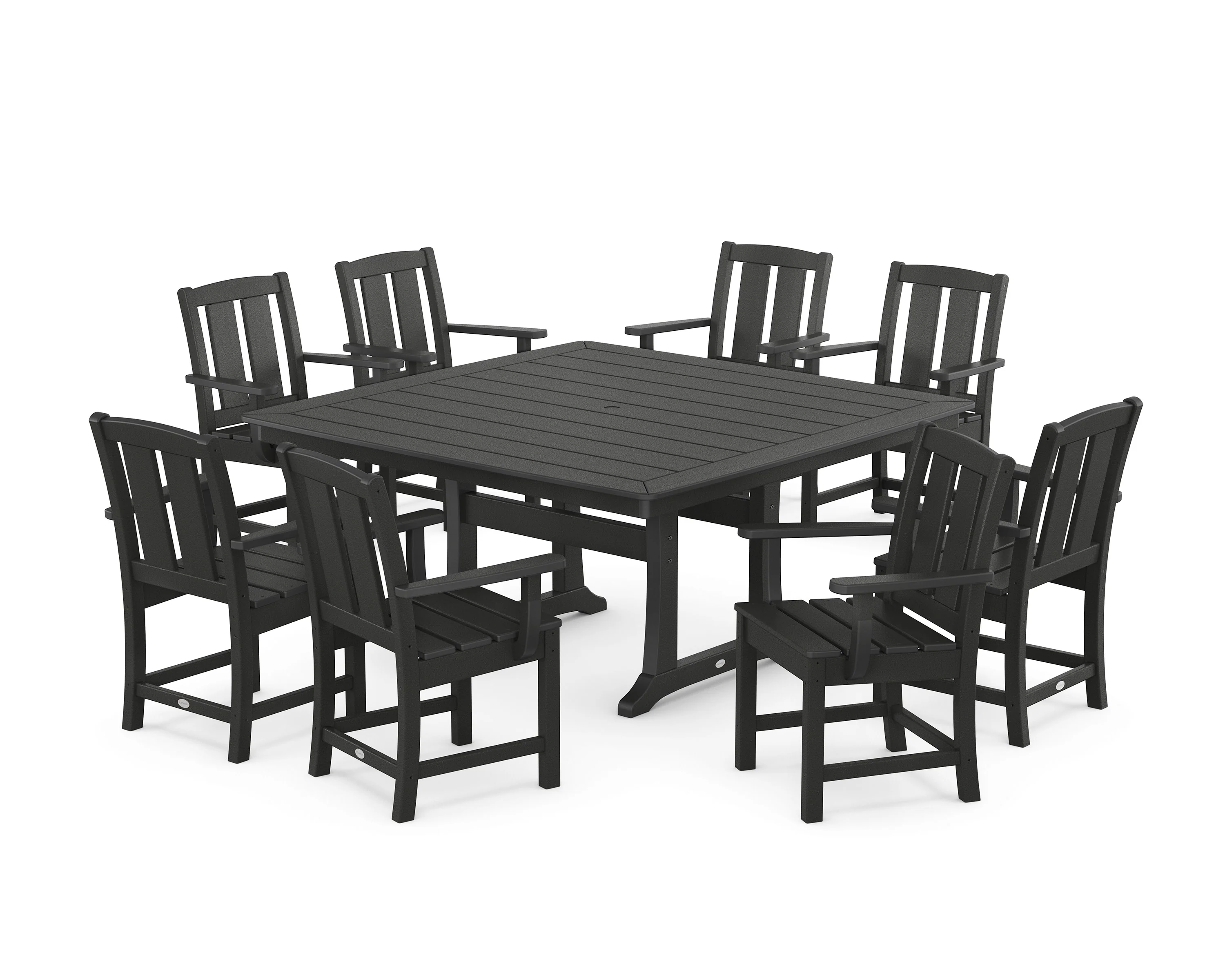 Mission 9-Piece Square Dining Set with Trestle Legs - Image 7