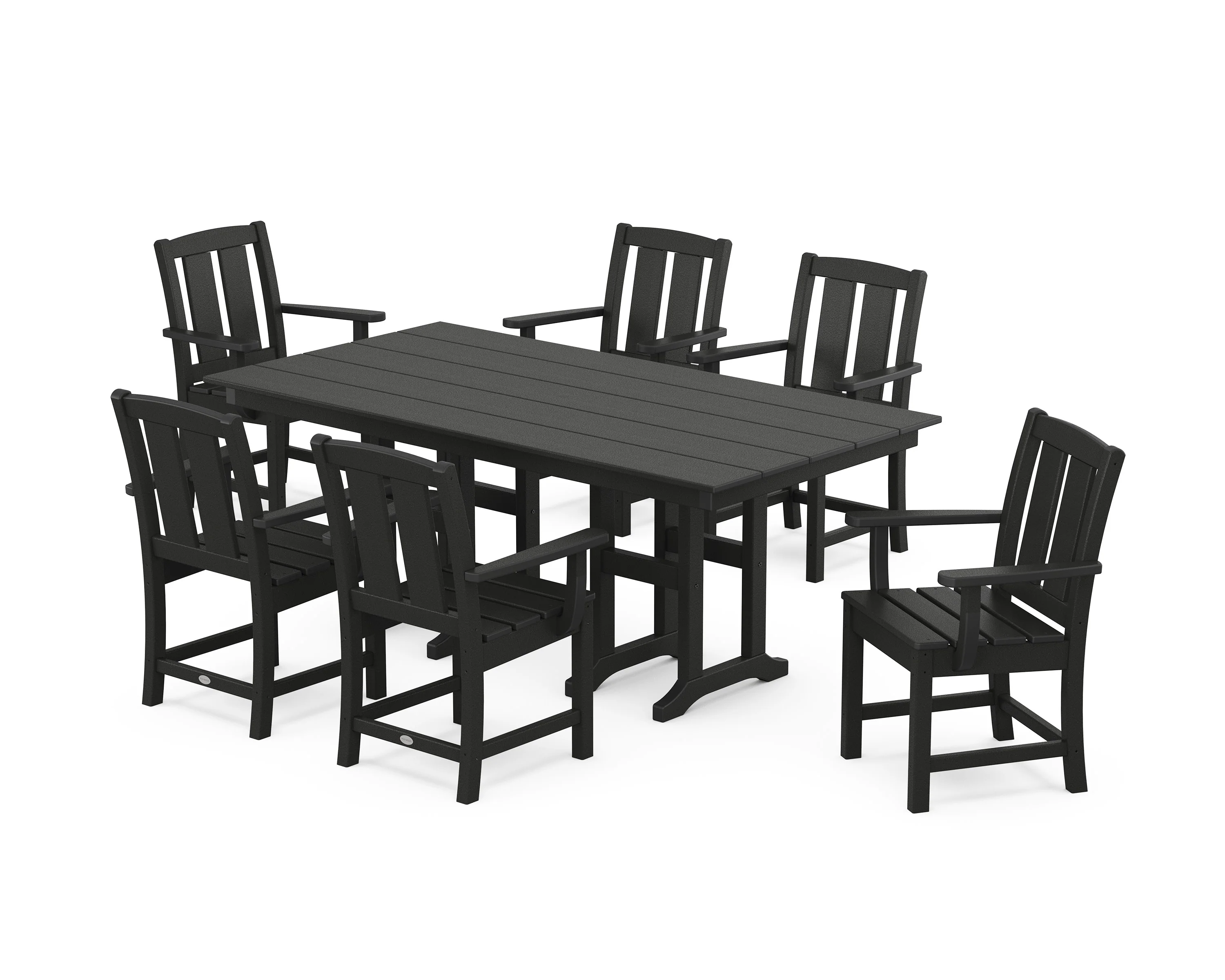 Mission Arm Chair 7-Piece Farmhouse Dining Set - Image 6